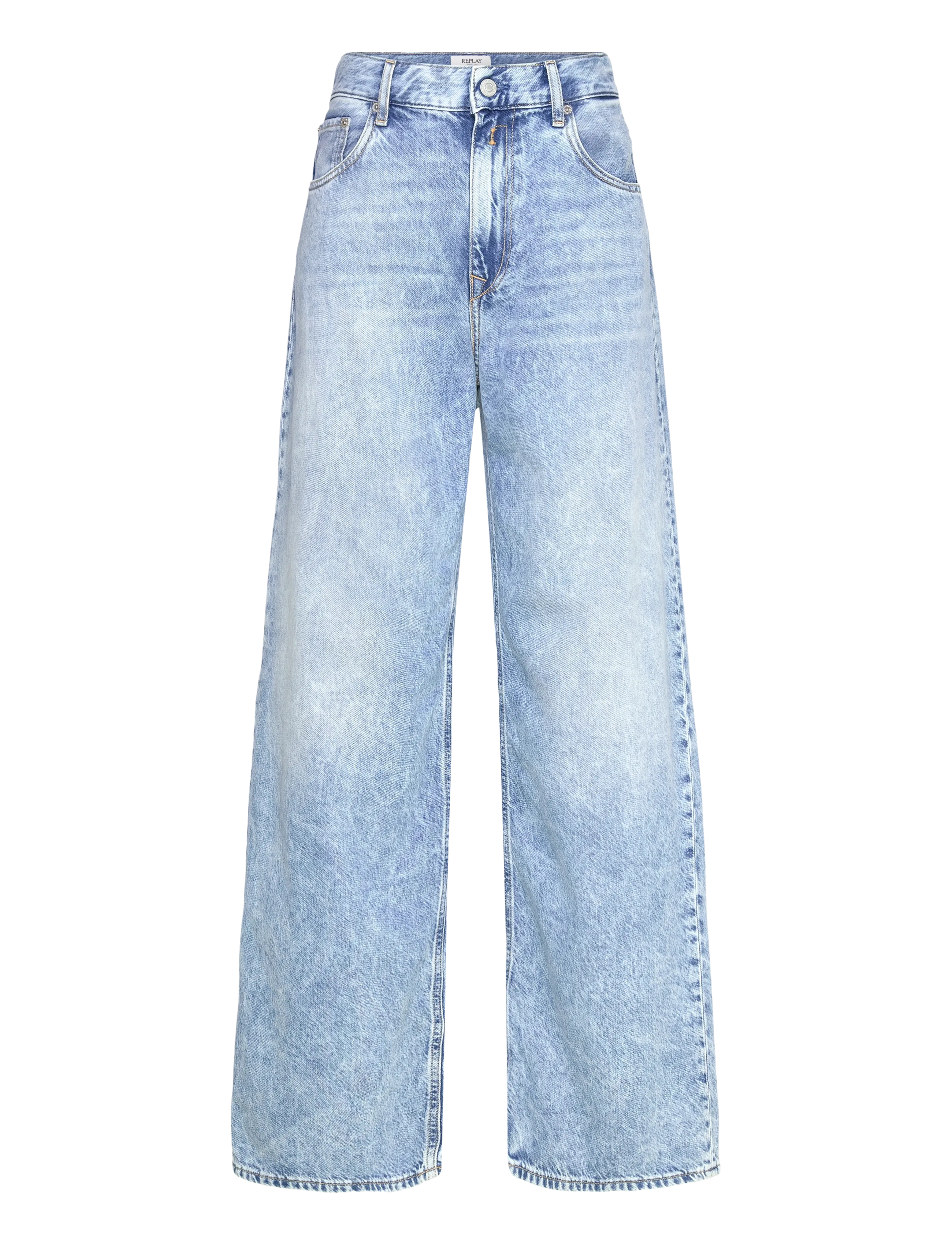 REPLAY Cary Hosen Wide Bein Blau - 29x30 - Damen