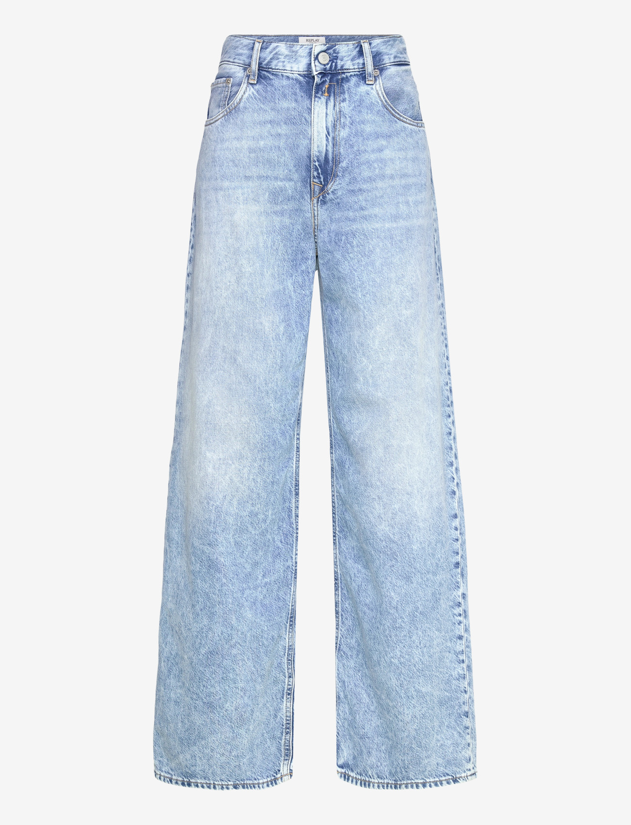 Replay - CARY Trousers WIDE LEG - hosen mit weitem bein - blue - 1