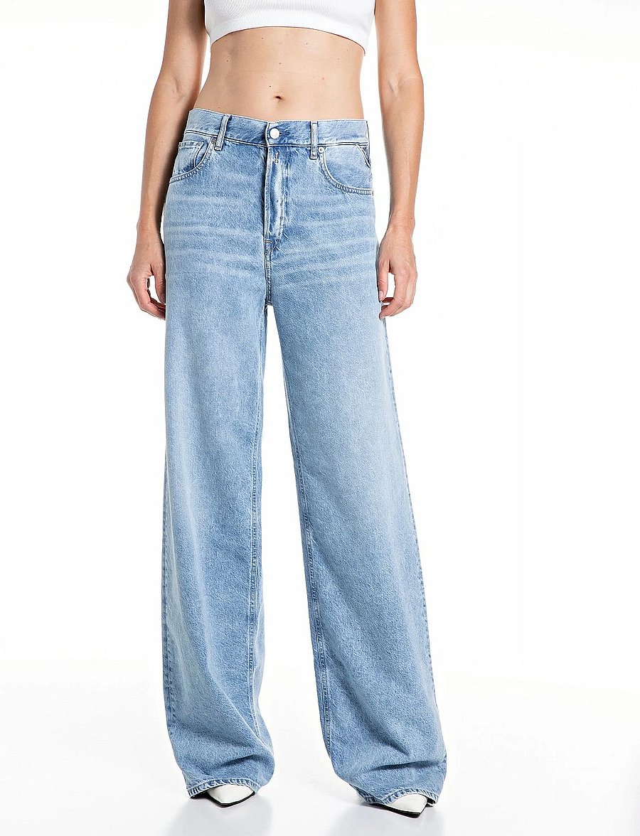 Replay - CARY Trousers WIDE LEG - jeans met wijde pijpen - blue - 0