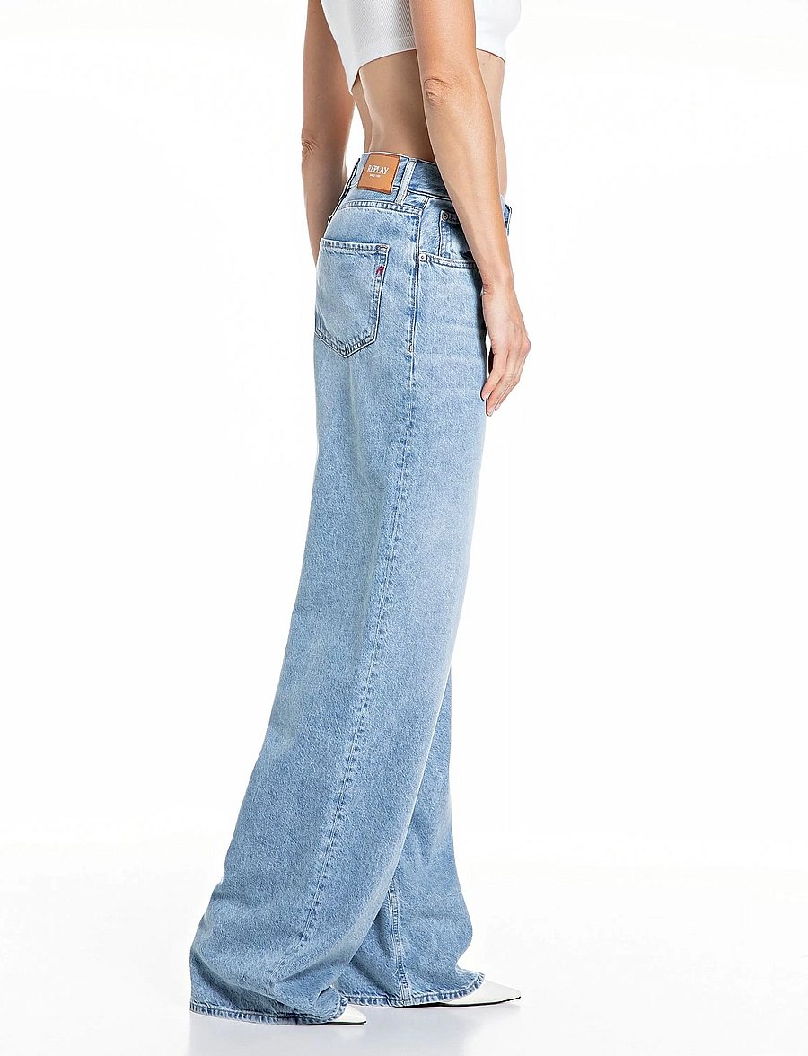 Replay - CARY Trousers WIDE LEG - jeans met wijde pijpen - blue - 4