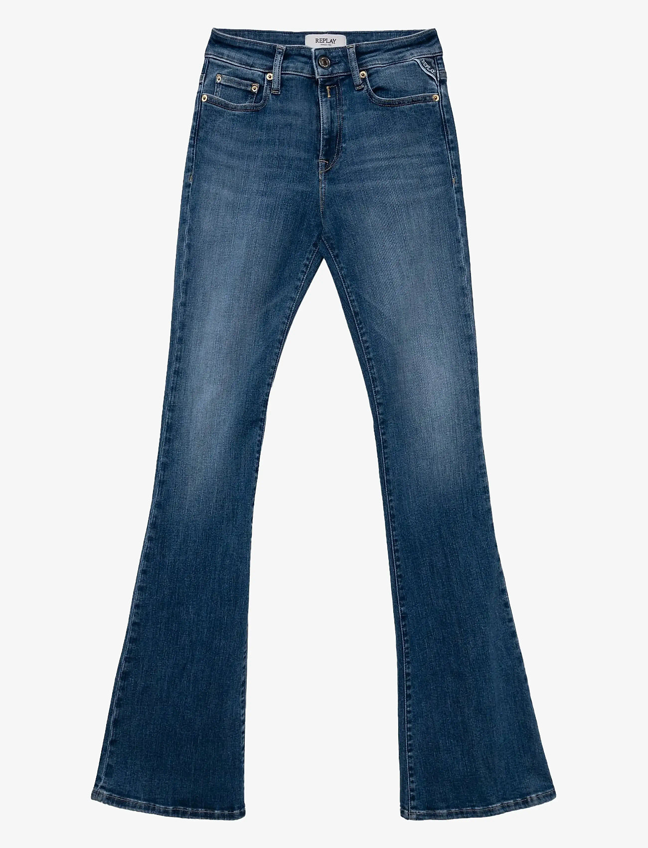Replay - JOELLA Trousers FLARE REGULAR WAIST - alt eriti laia säärega teksad - medium blue - 1