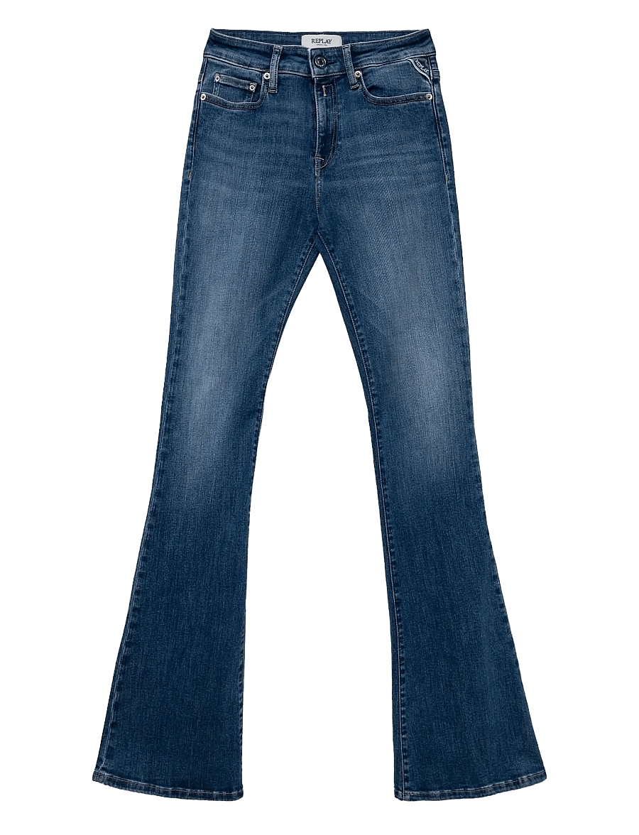 Replay - JOELLA Trousers FLARE REGULAR WAIST - dzwony dżinsy - medium blue - 1