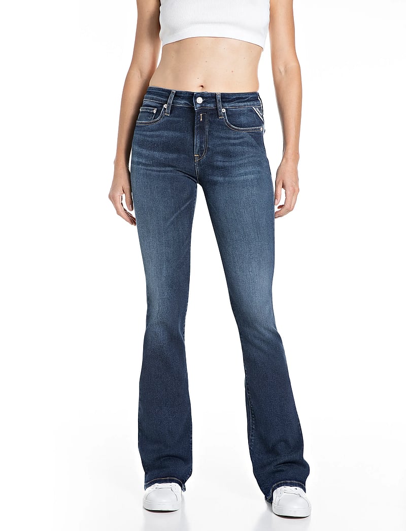 Replay - JOELLA Trousers FLARE REGULAR WAIST - alt eriti laia säärega teksad - dark blue - 3