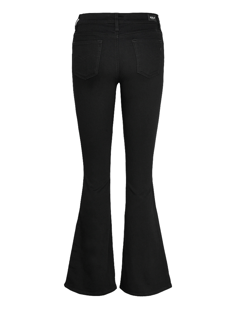 Replay - JOELLA Trousers FLARE REGULAR WAIST - alt eriti laia säärega teksad - black - 2