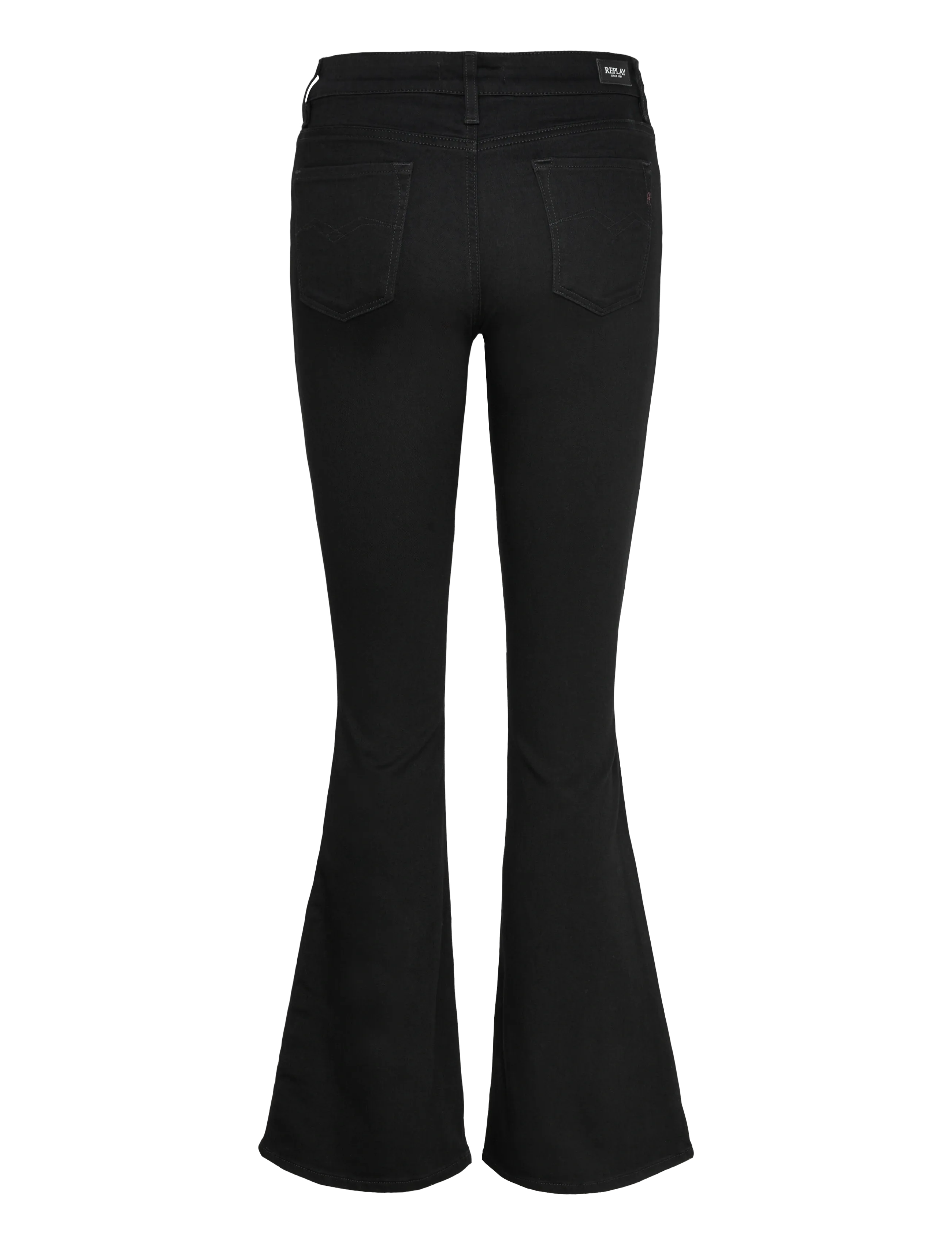 Replay - JOELLA Trousers FLARE REGULAR WAIST - schlaghosen - black - 2