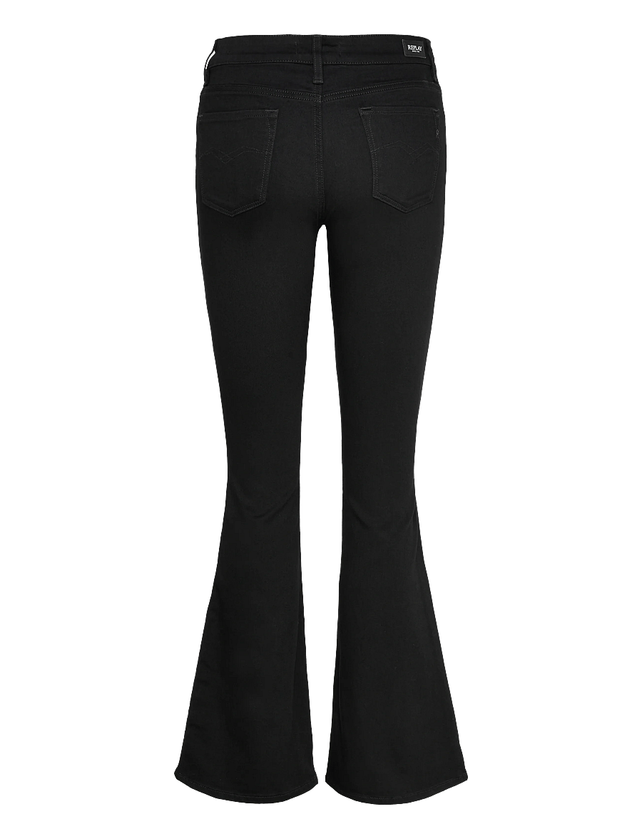 Replay - JOELLA Trousers FLARE REGULAR WAIST - schlaghosen - black - 2