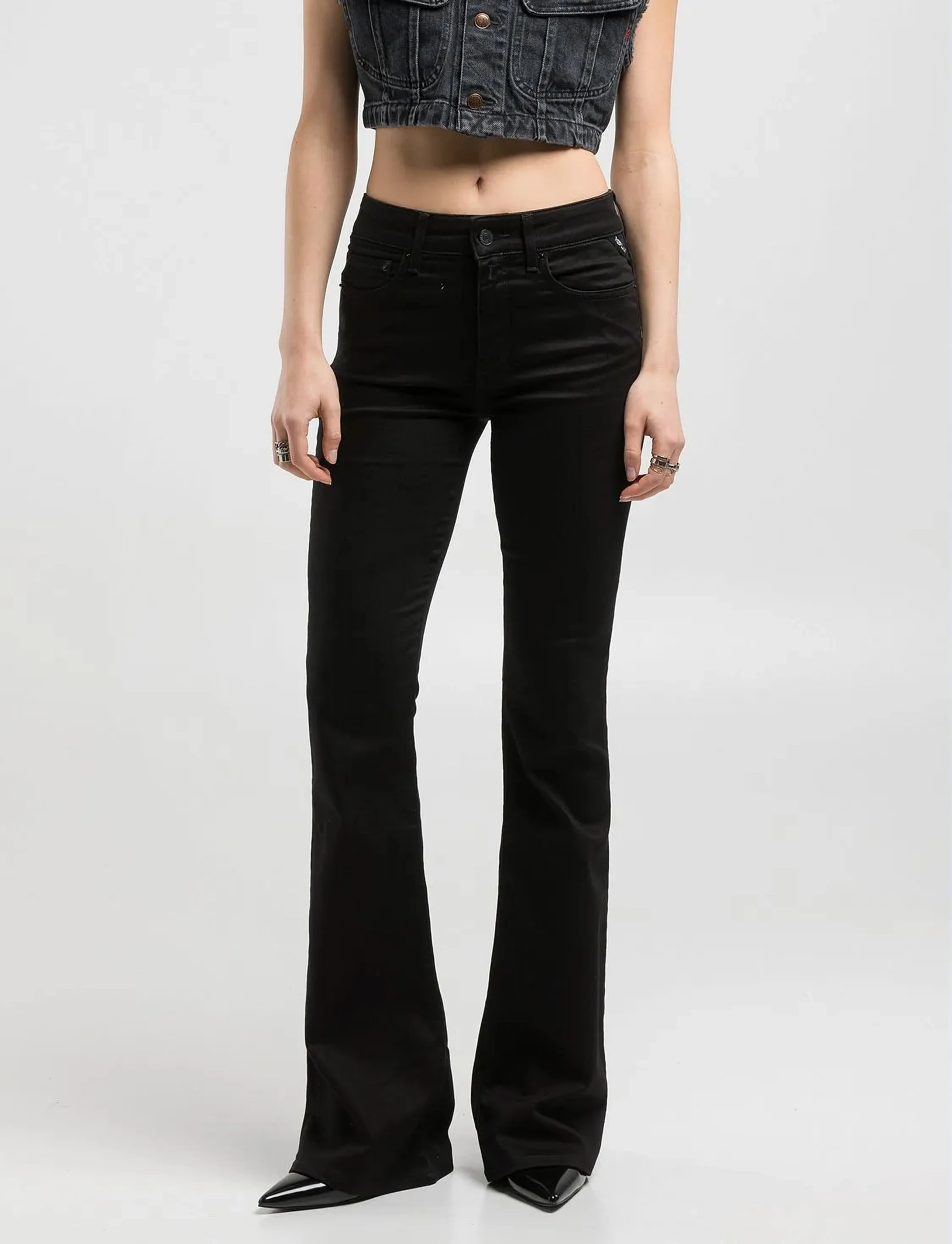 REPLAY Joella Trousers Flare Regular Waist bootcut & flared jeans dam – bild 5