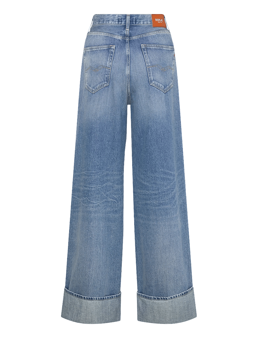 Replay - NALAJA Trousers WIDE LEG - hosen mit weitem bein - blue - 2