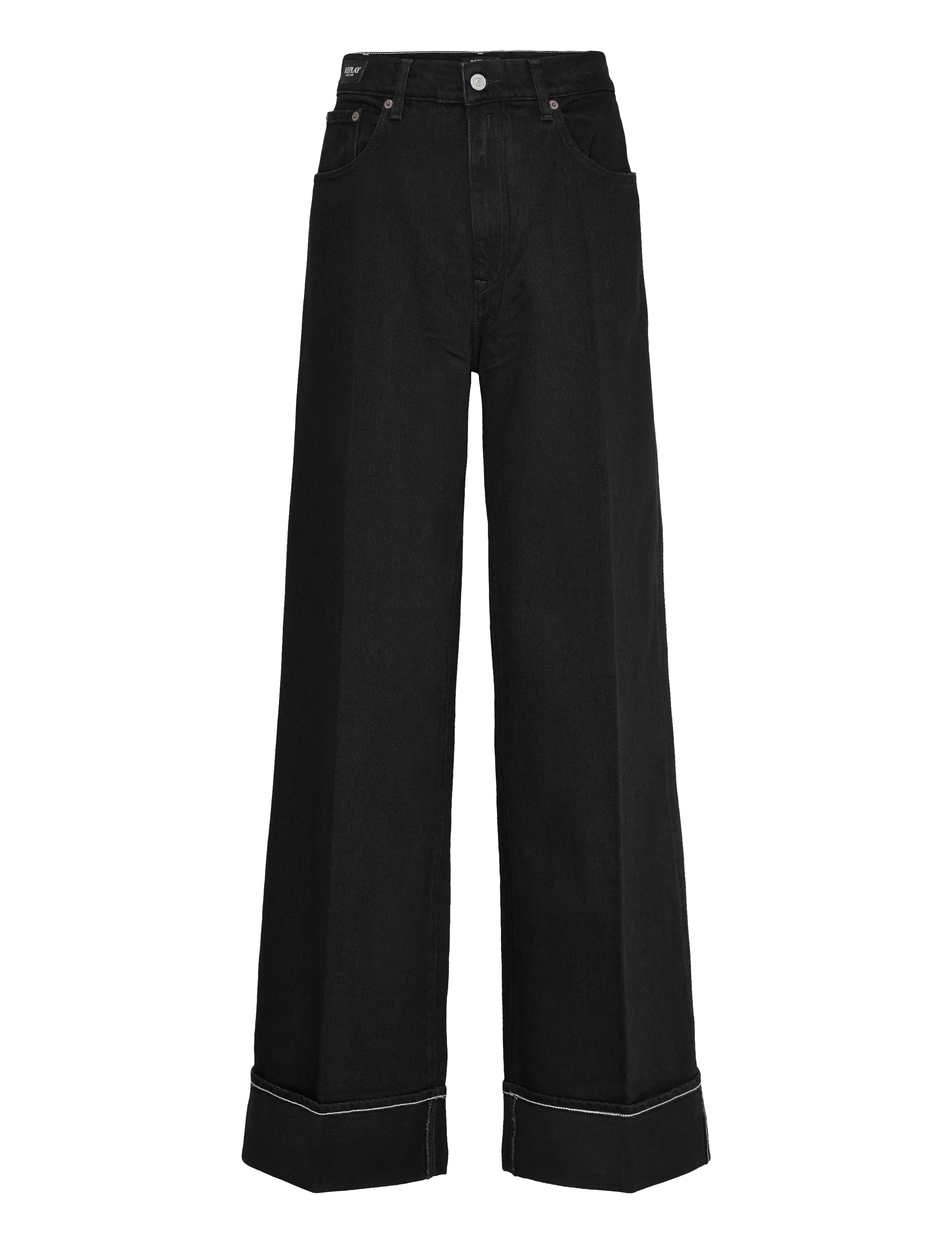 REPLAY Nalaja Hosen Wide Bein Schwarz - 29x32 - Damen