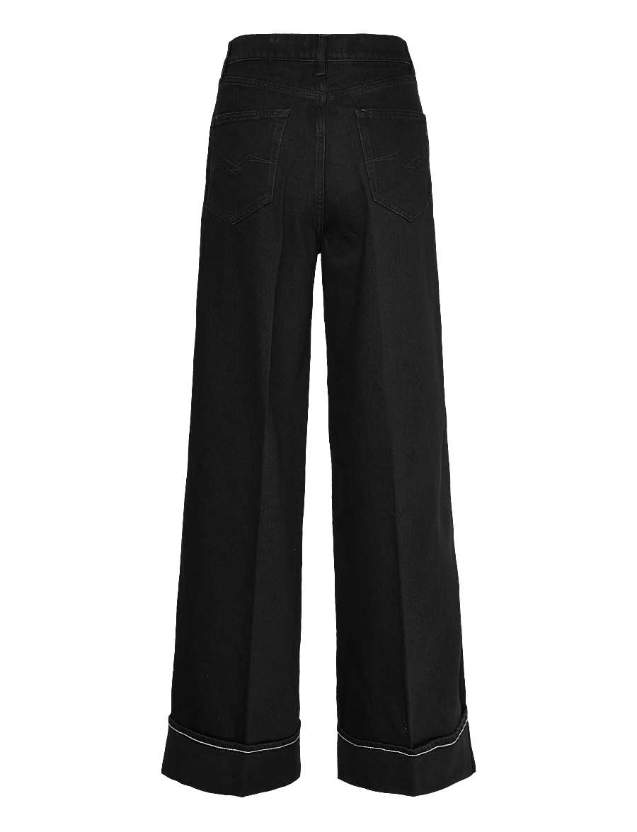 Replay - NALAJA Trousers WIDE LEG - hosen mit weitem bein - black - 2