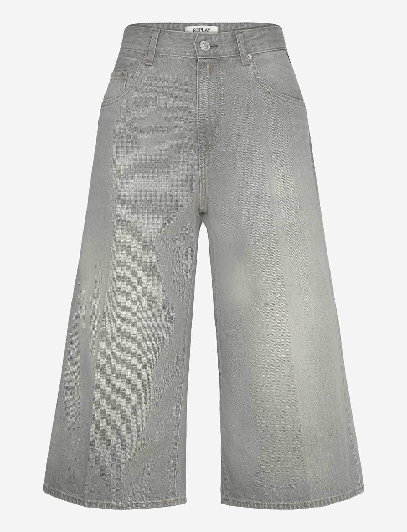 Replay - VIVYETTE Trousers WIDE LEG - vida jeans - grey - 1