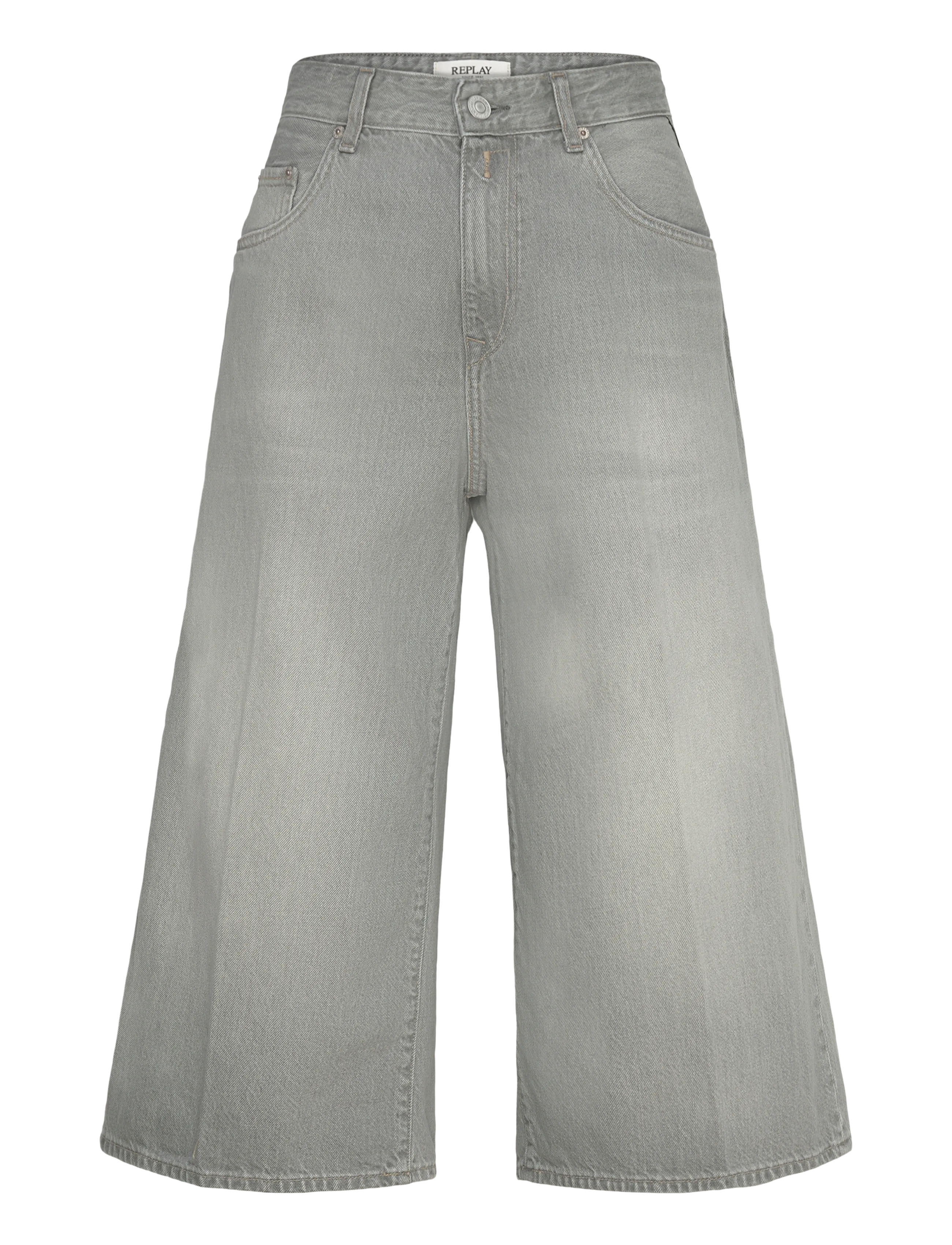 Replay VIVYETTE Trousers WIDE LEG - Riided - GREY / grey