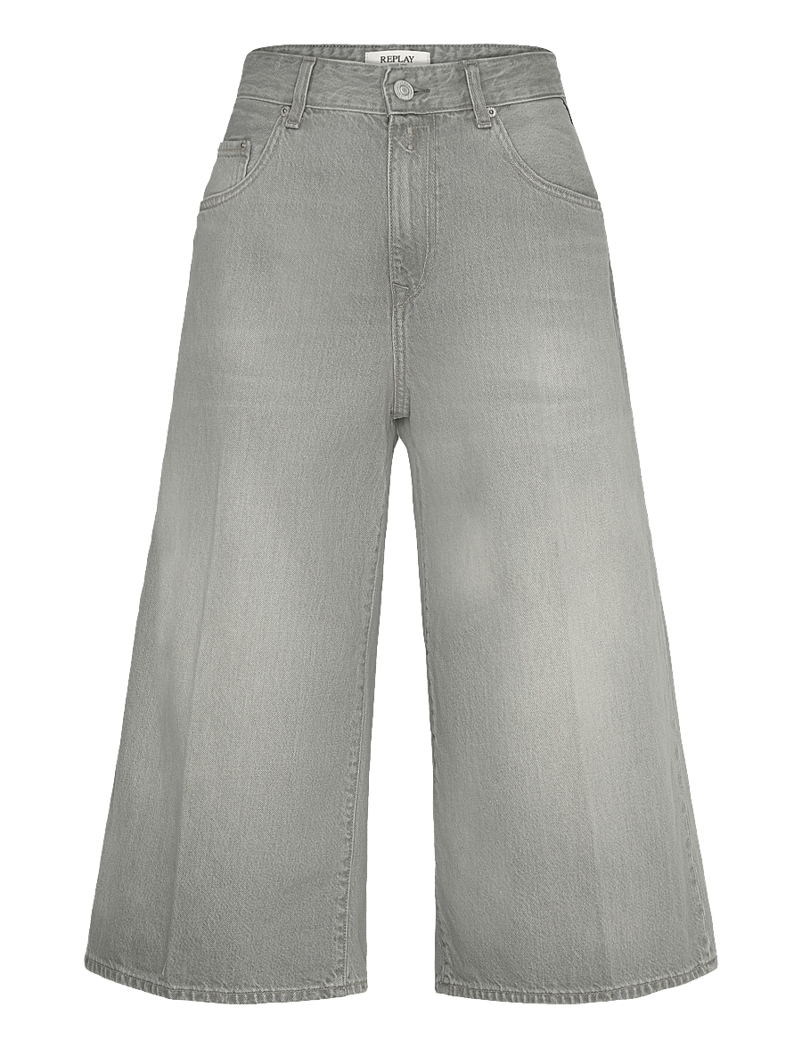 Replay - VIVYETTE Trousers WIDE LEG - laia säärega teksad - grey - 1