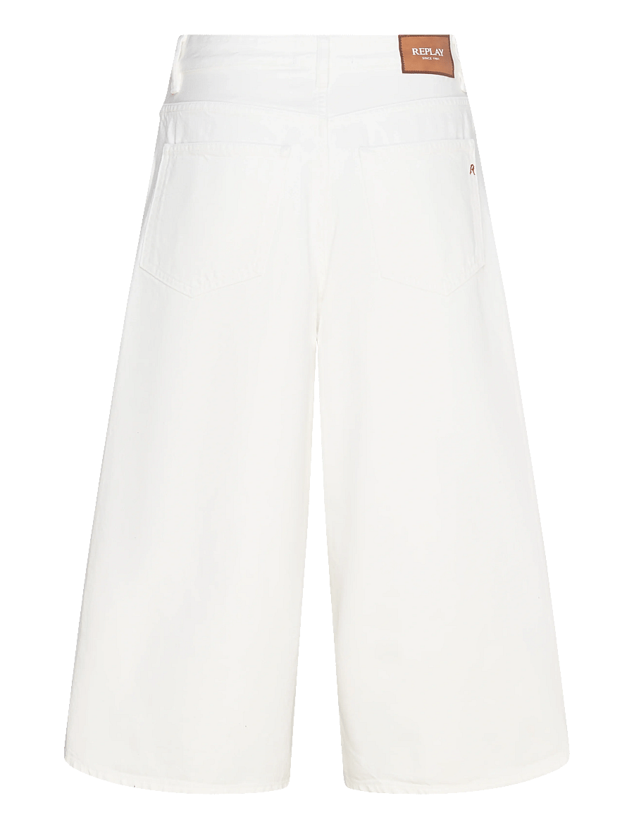 Replay - VIVYETTE Trousers WIDE LEG - culottes - white - 2