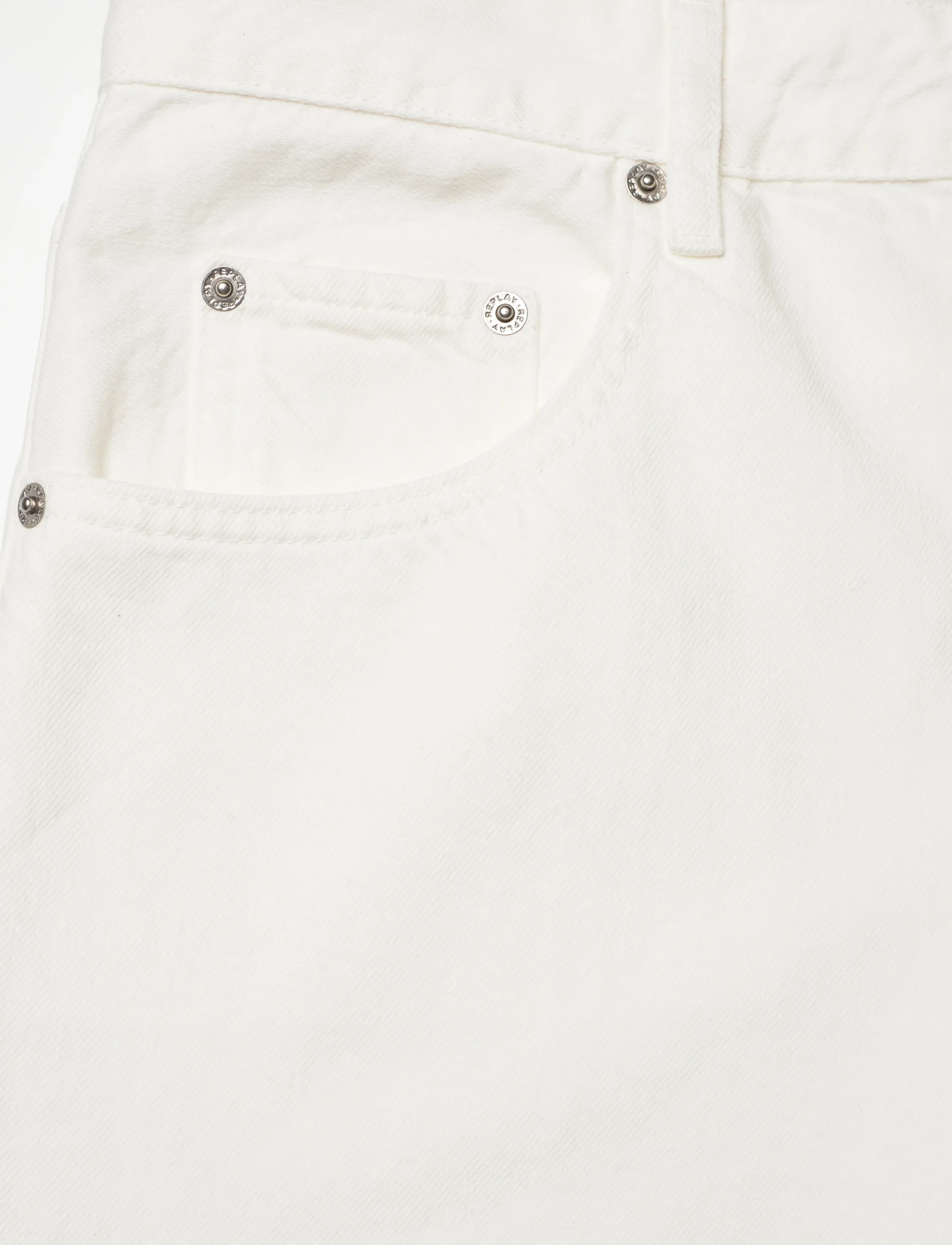 Replay - VIVYETTE Trousers WIDE LEG - culottes - white - 5