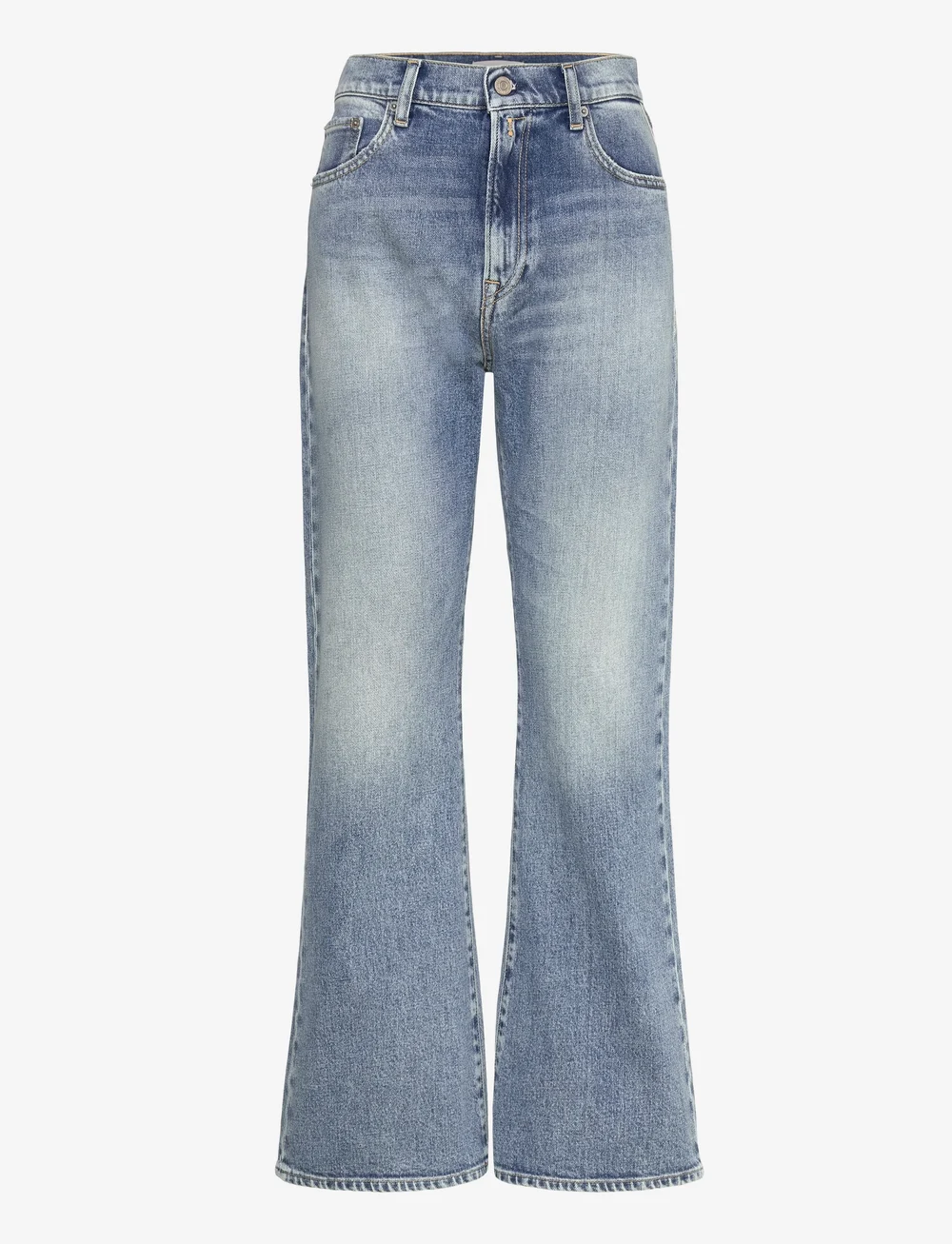 Replay - BECKA Trousers MID WAIST FLARED Original - flared jeans - blue - 1