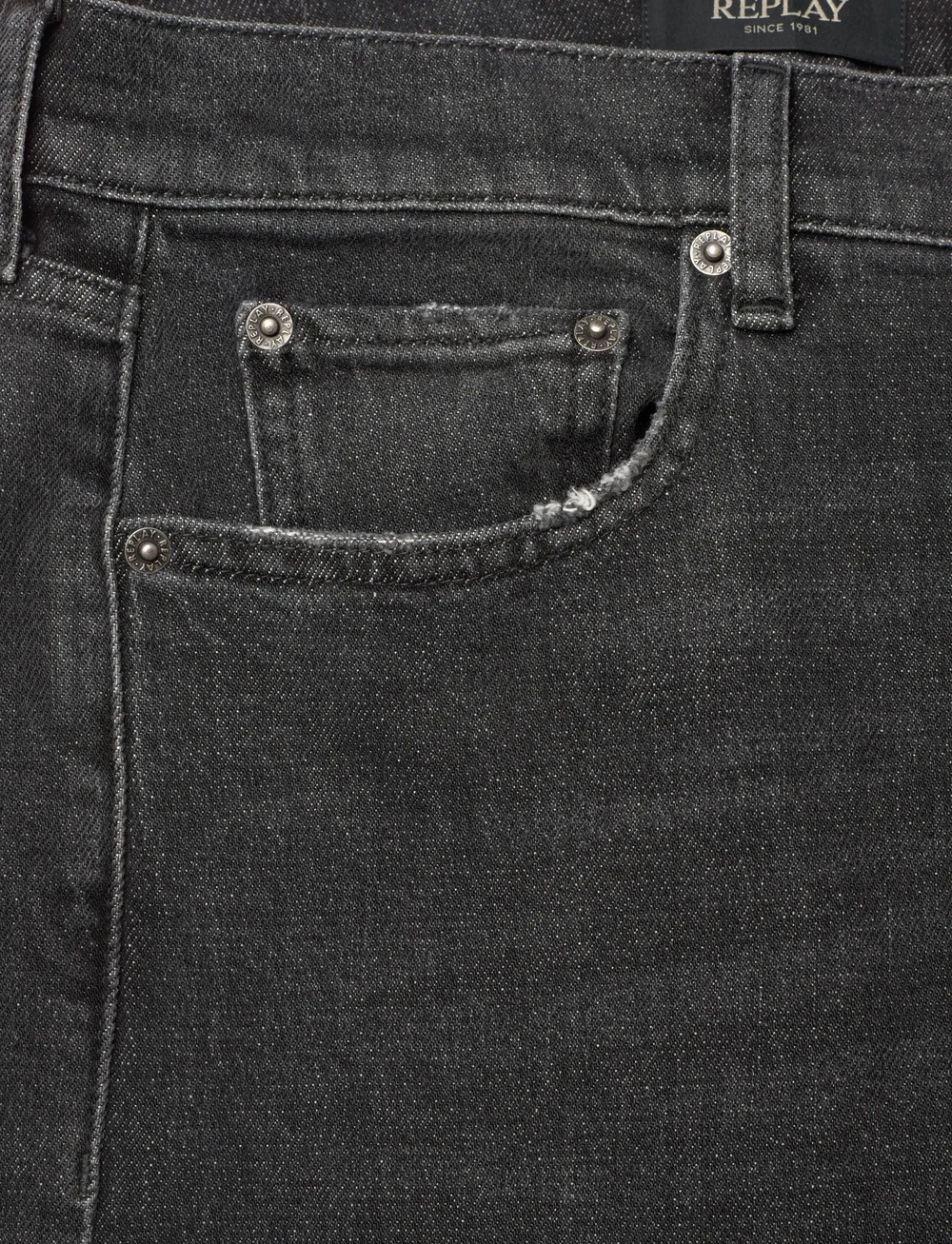 Replay - BECKA Trousers MID WAIST FLARED Original - schlaghosen - grey - 5