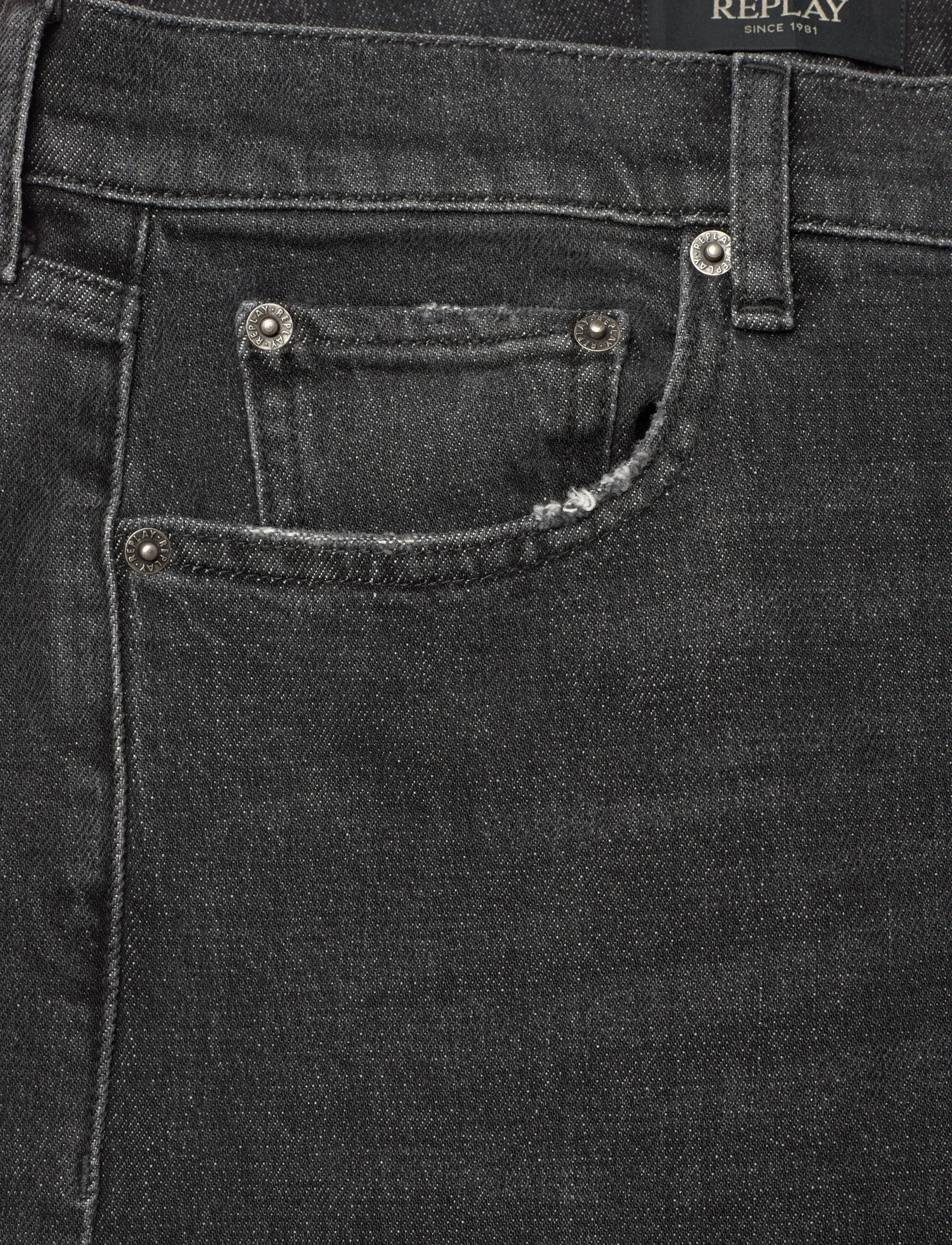 Replay - BECKA Trousers MID WAIST FLARED Original - schlaghosen - grey - 5