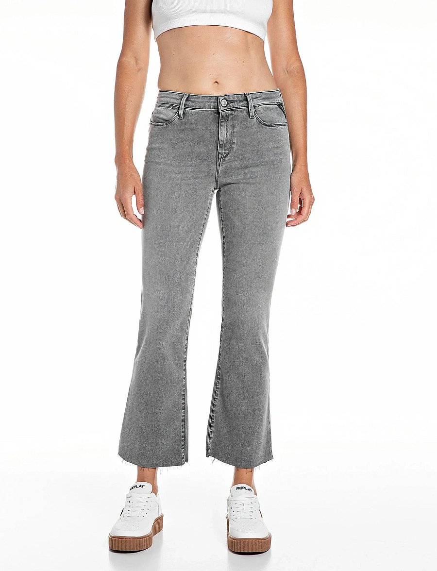 Replay - ZOLIE FLARE Trousers FLARE - flared jeans - grey - 0
