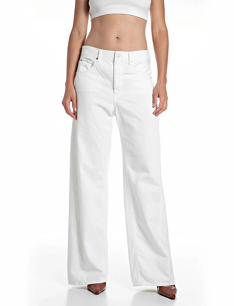 Replay - NARJA Trousers BAGGY - laia säärega teksad - white - 0
