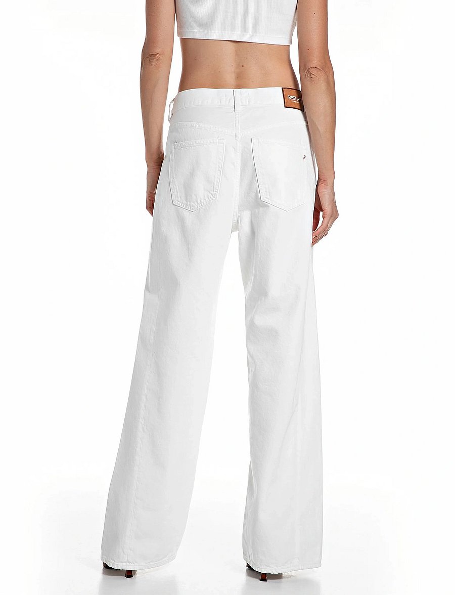 Replay - NARJA Trousers BAGGY - brede jeans - white - 2