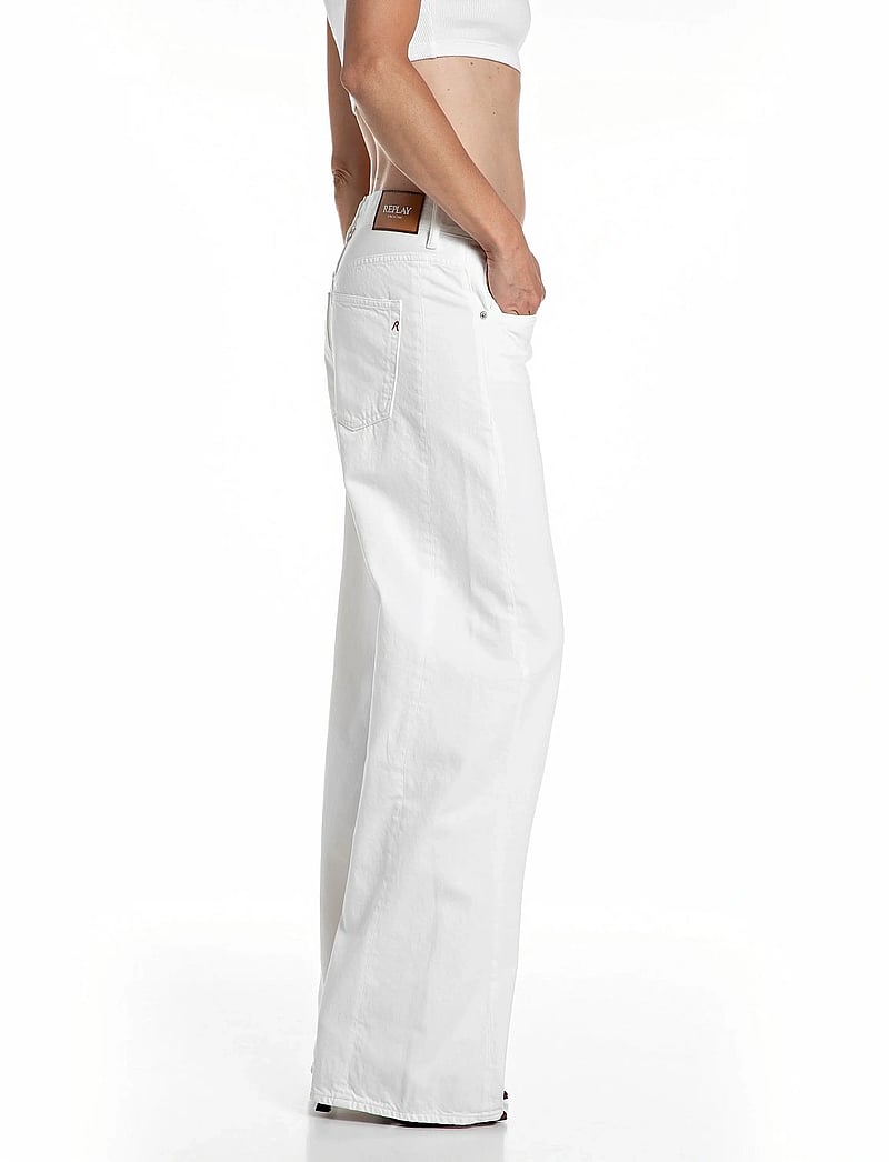 Replay - NARJA Trousers BAGGY - laia säärega teksad - white - 3