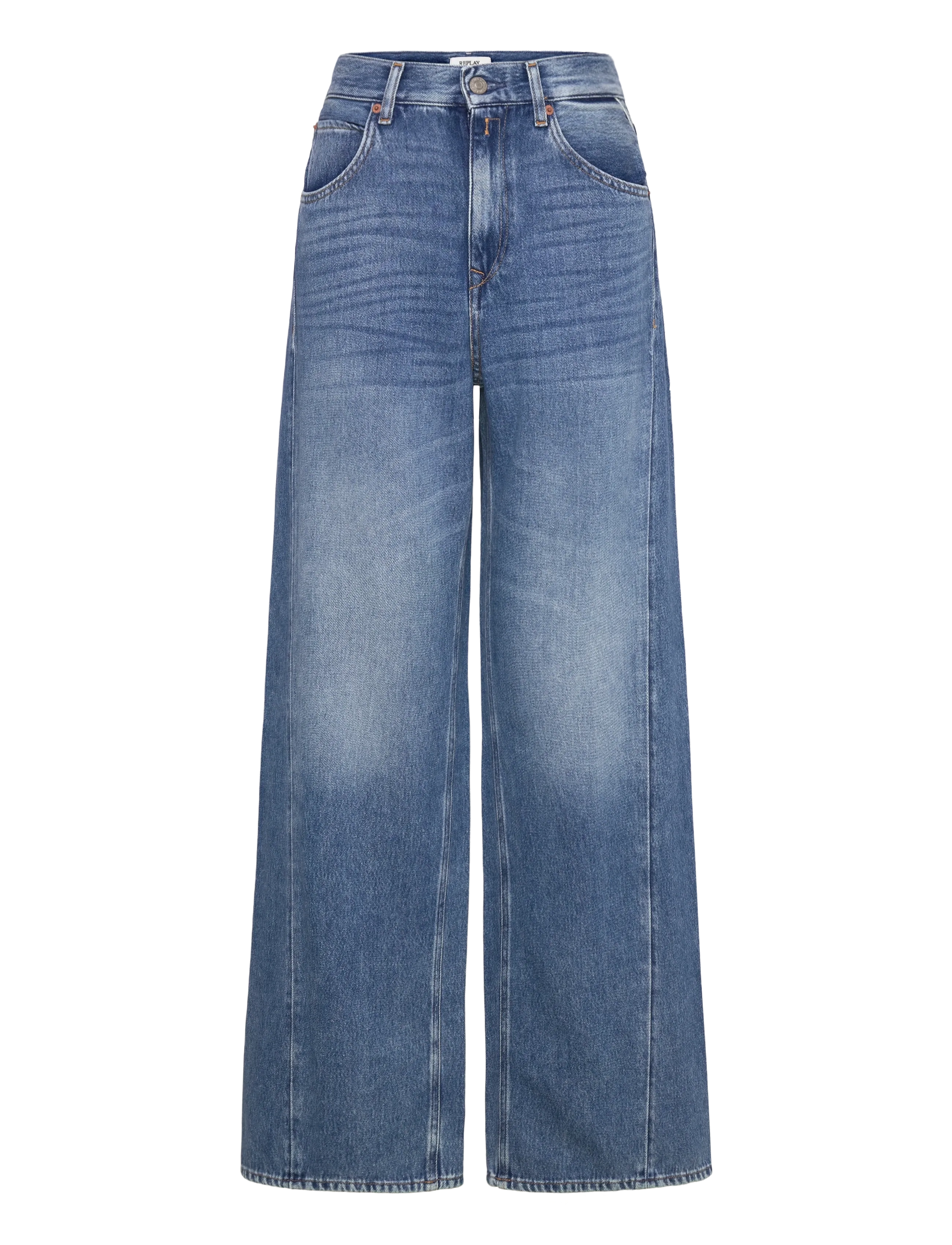 Replay NARJA Trousers BAGGY - Riided - BLUE / blue