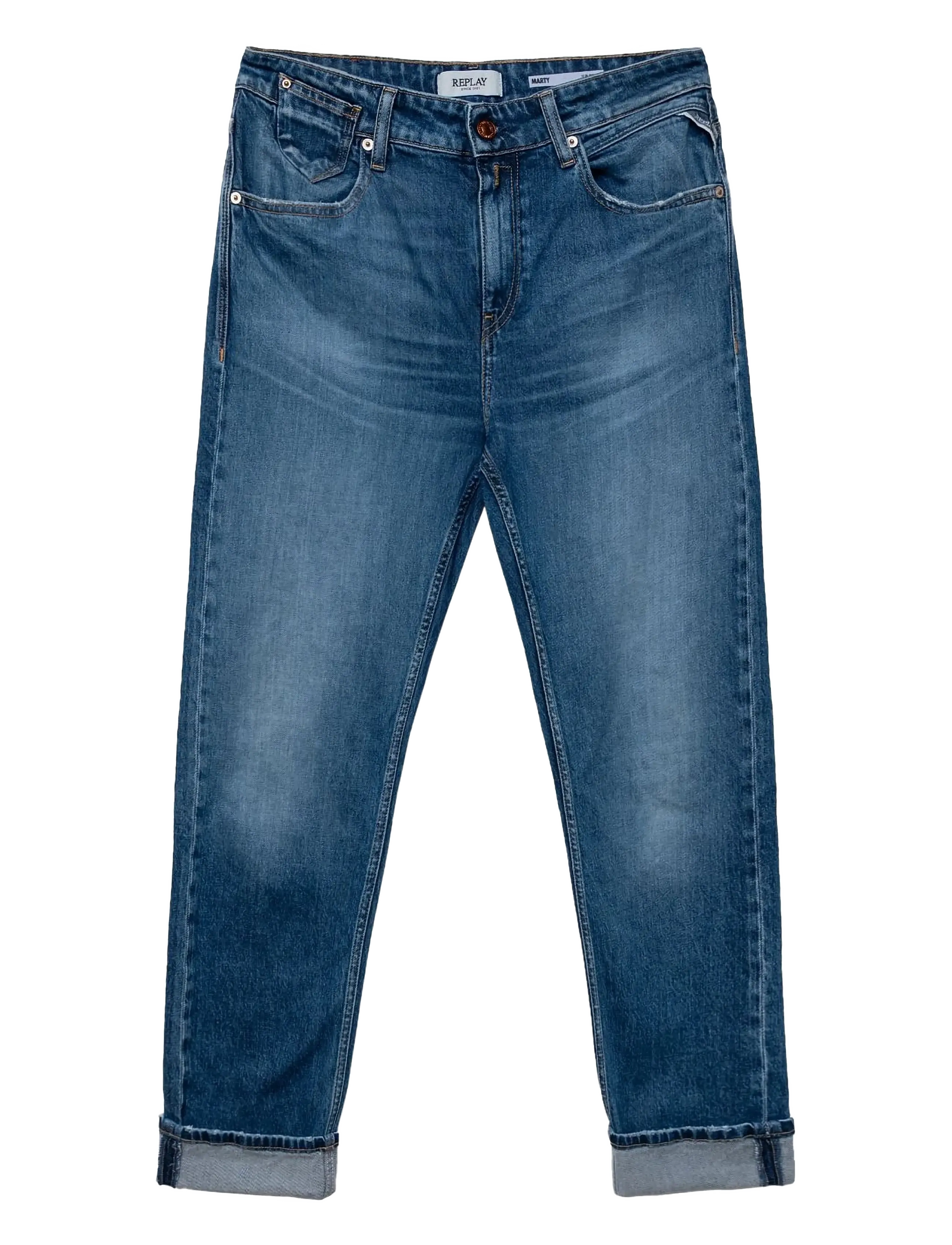 REPLAY Janie Hosen Barrel Blau - 24x28 - Damen
