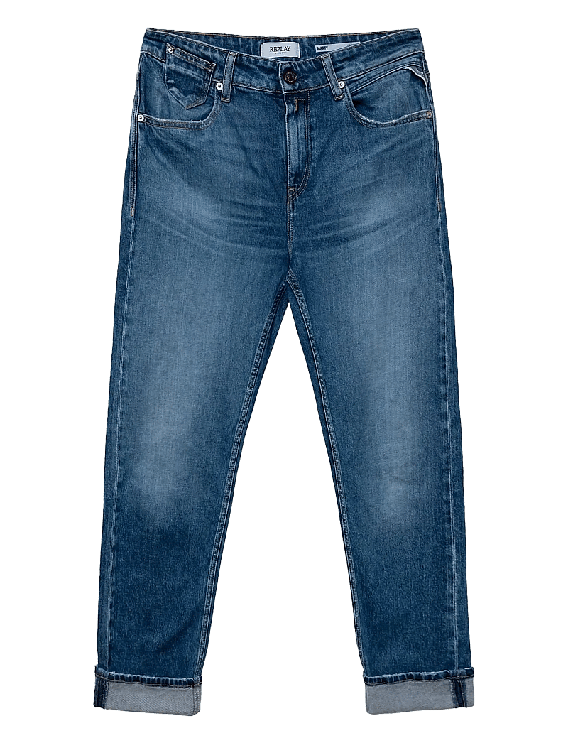 Replay - JANIE Trousers BARREL - brede jeans - medium blue - 1