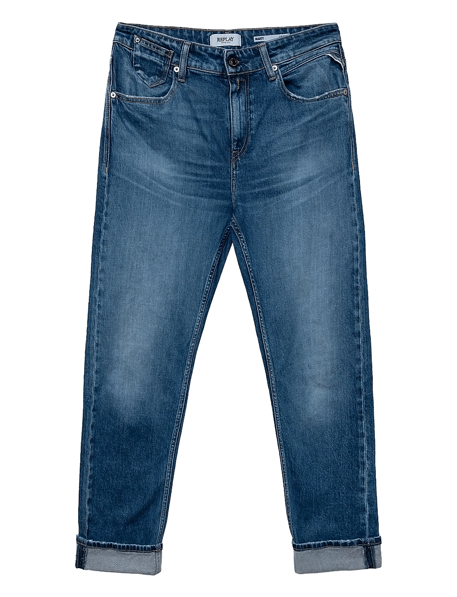 Replay - JANIE Trousers BARREL - vida jeans - medium blue - 1