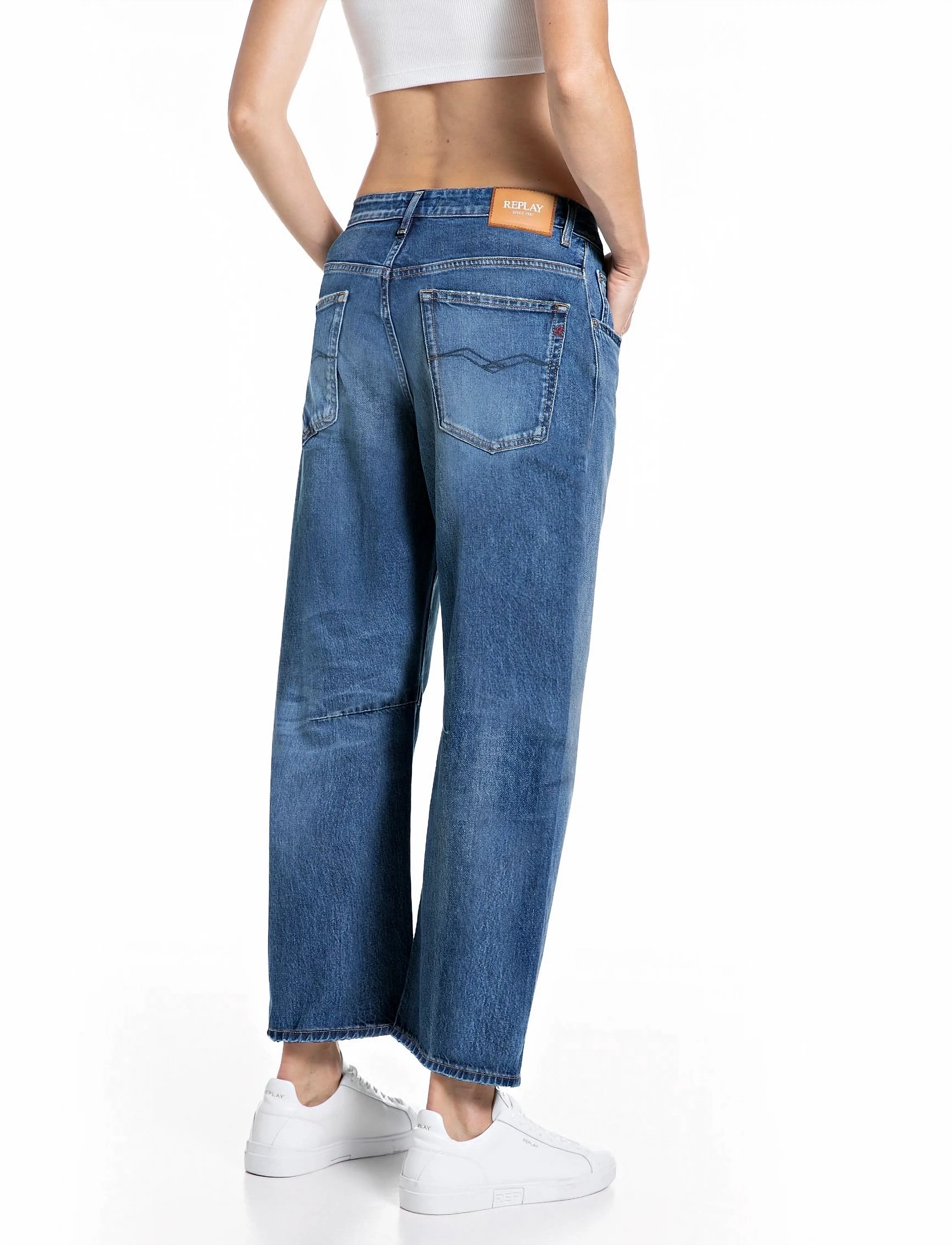 Replay Janie Trousers Barrel (RPWB550000873151) - Wide leg jeans