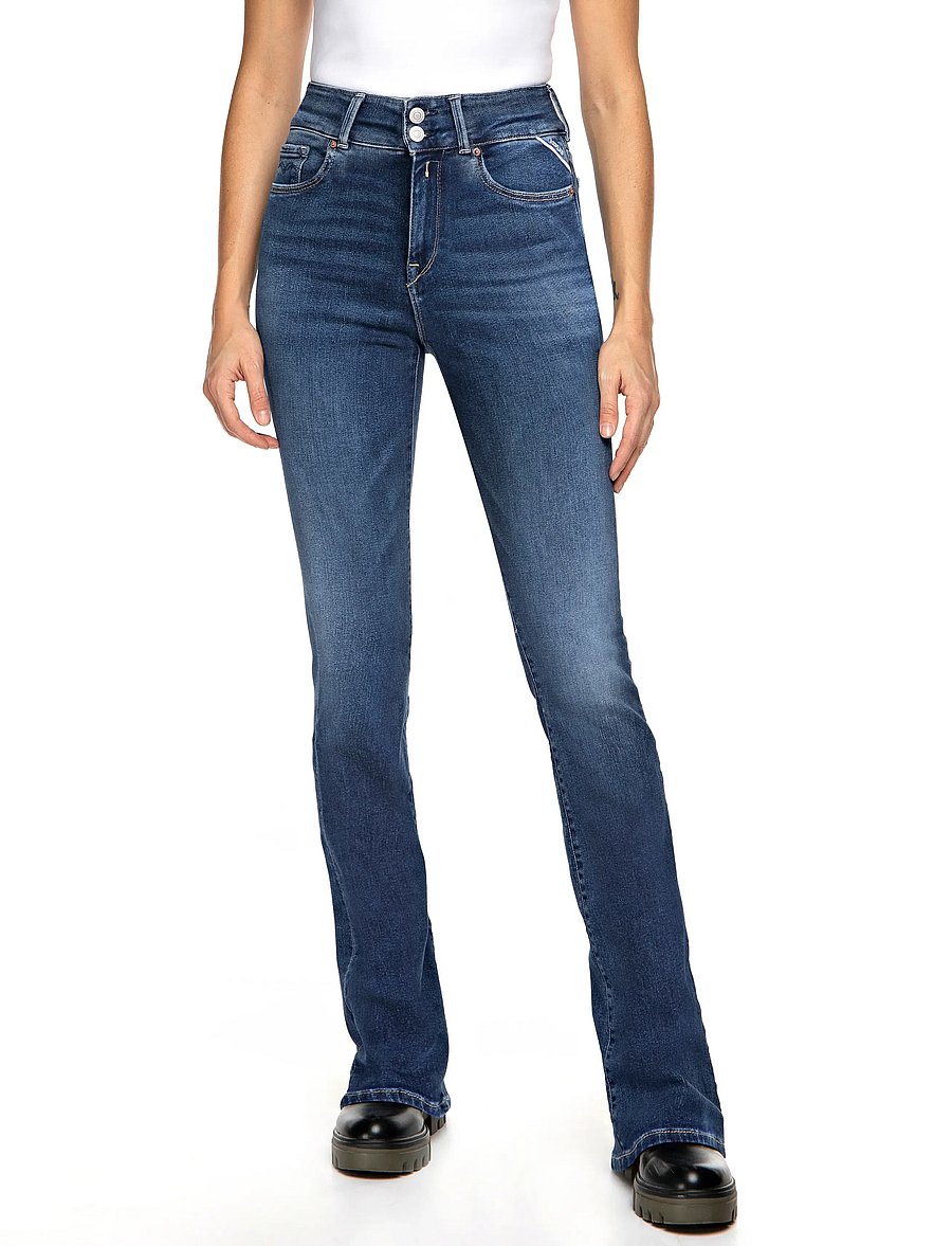 Replay - NEWLUZ FLARE Trousers FLARE - utsvängda jeans - blue - 0