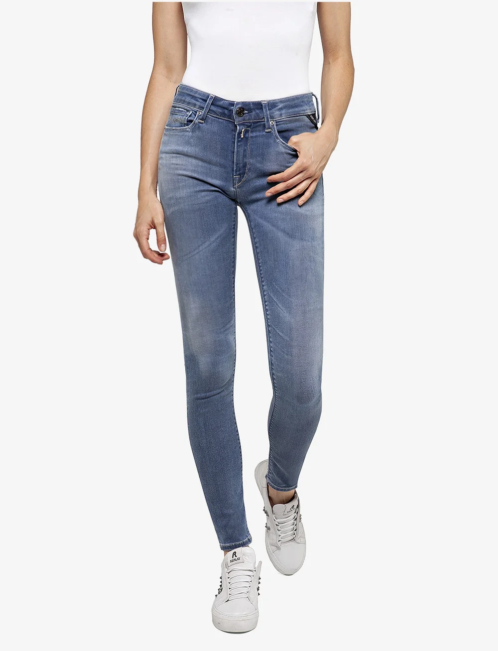 Replay - NEW LUZ - skinny jeans - medium blue - 0