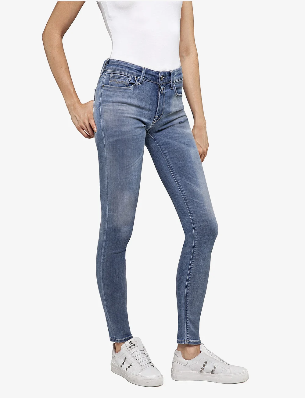 Replay - NEW LUZ - skinny jeans - medium blue - 3