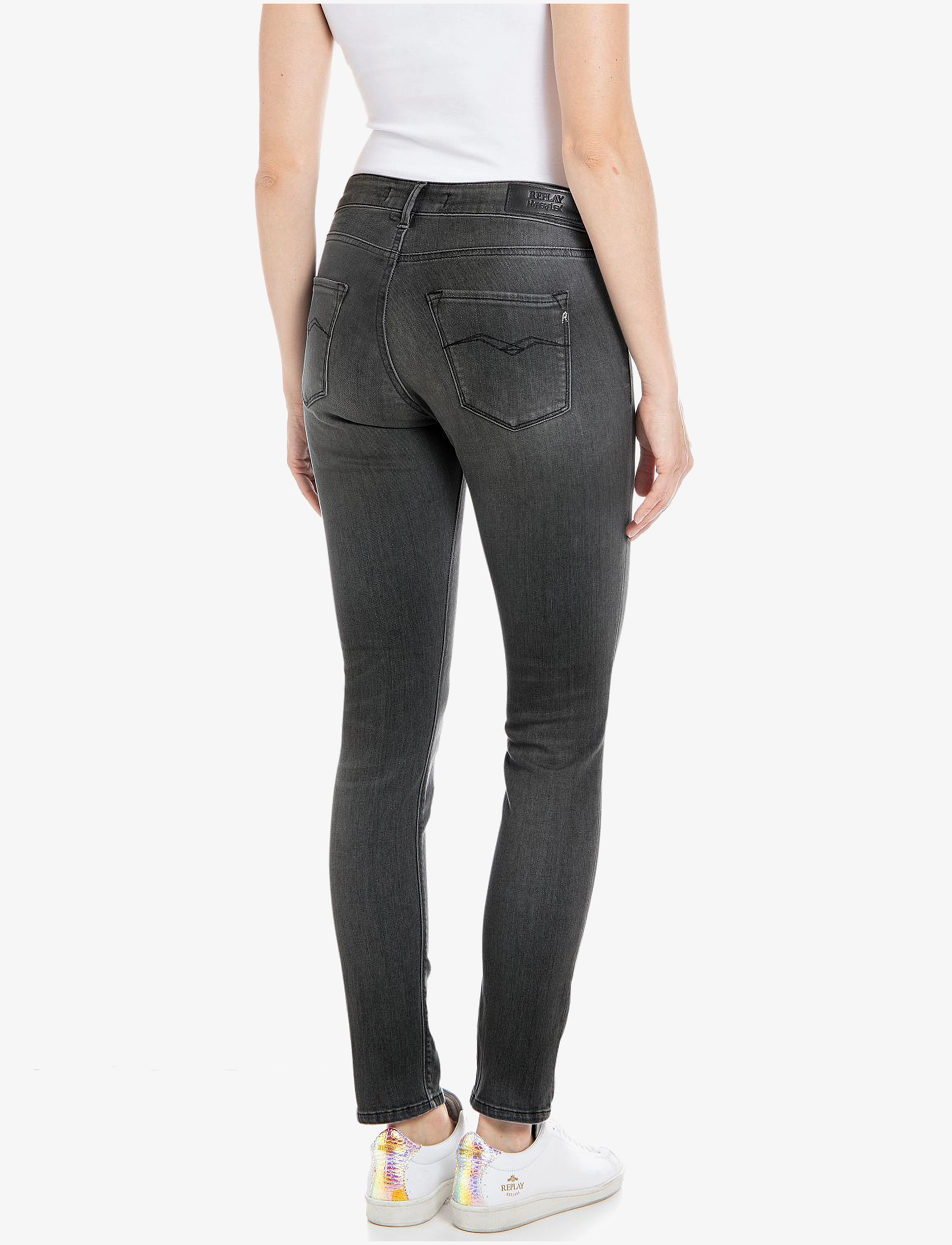 Replay - NEW LUZ Trousers SKINNY HYPERFLEX ORIGINAL - grey - 3