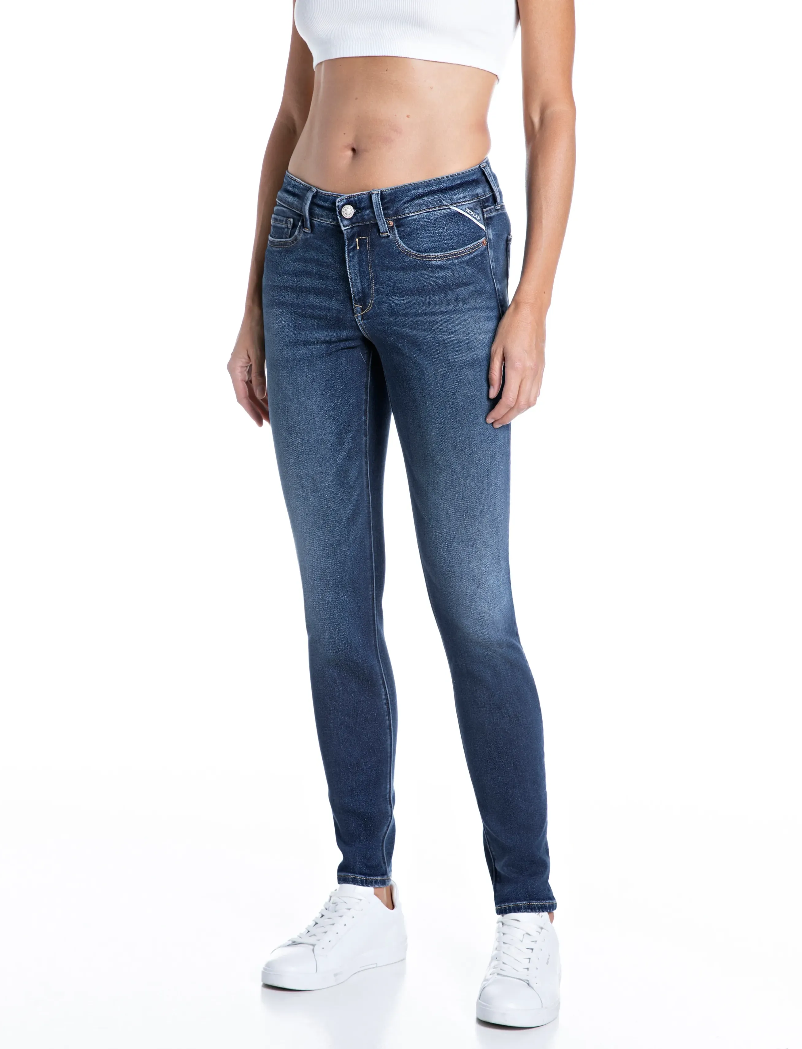 Replay Newluz Trousers Skinny, 30 x 30, Blue, Jeans > Skinny, Dame