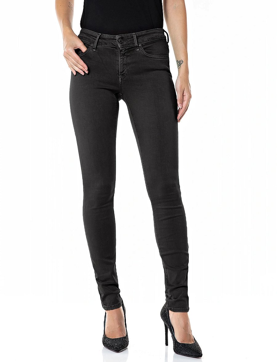 Replay - NEW LUZ Trousers SKINNY Hyperflex Colour XLite - skinny jeans - black - 0