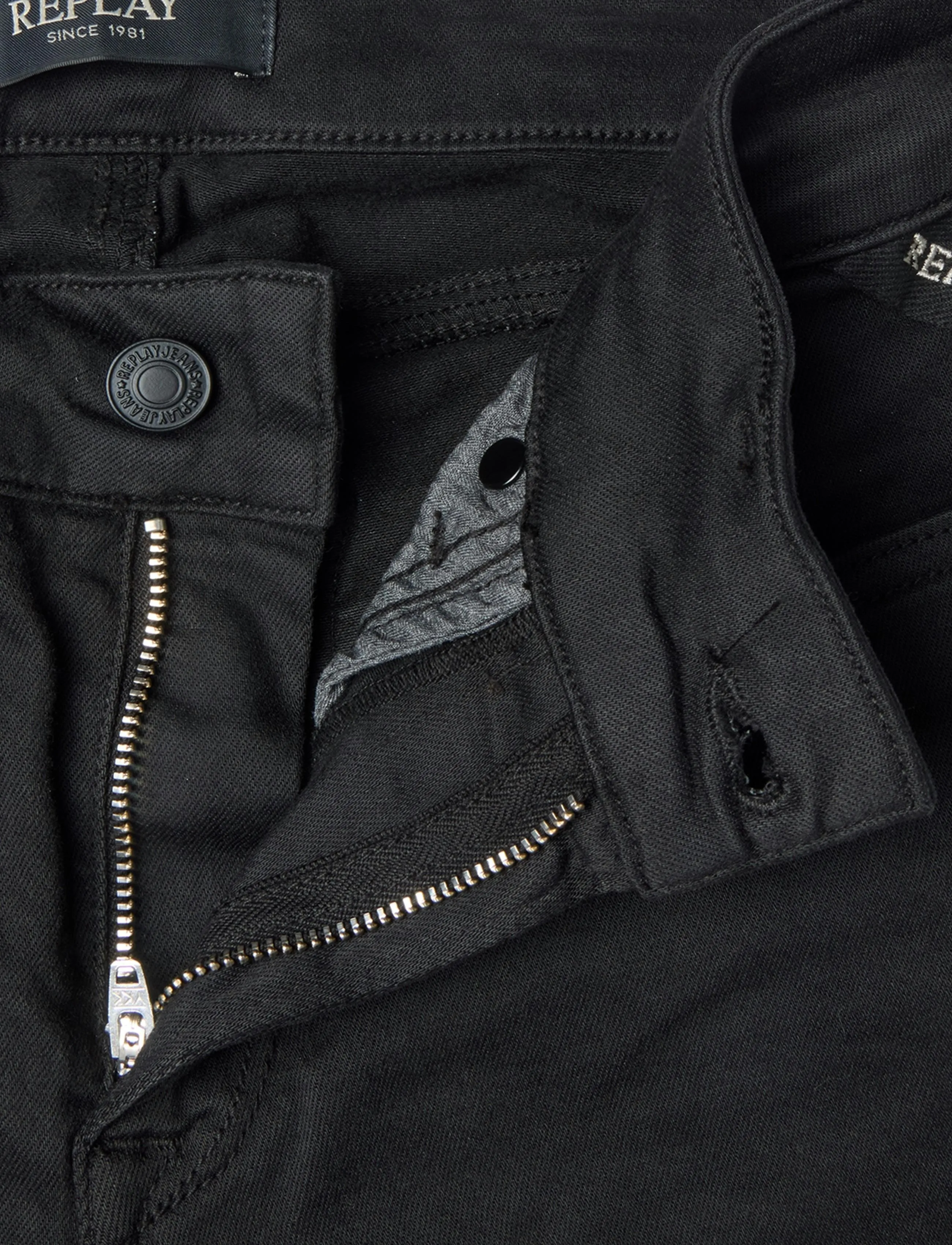 Replay - NEW LUZ Trousers SKINNY Hyperflex Colour XLite - black - 4
