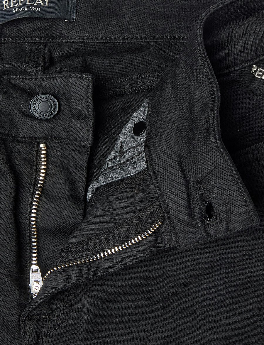 Replay - NEW LUZ Trousers SKINNY Hyperflex Colour XLite - skinny jeans - black - 4
