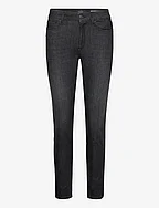 LUZIEN Trousers SKINNY HIGH WAIST 99 Denim - BLACK