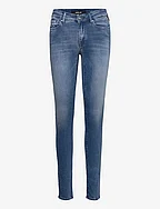 LUZIEN Trousers SKINNY HIGH WAIST - BLUE