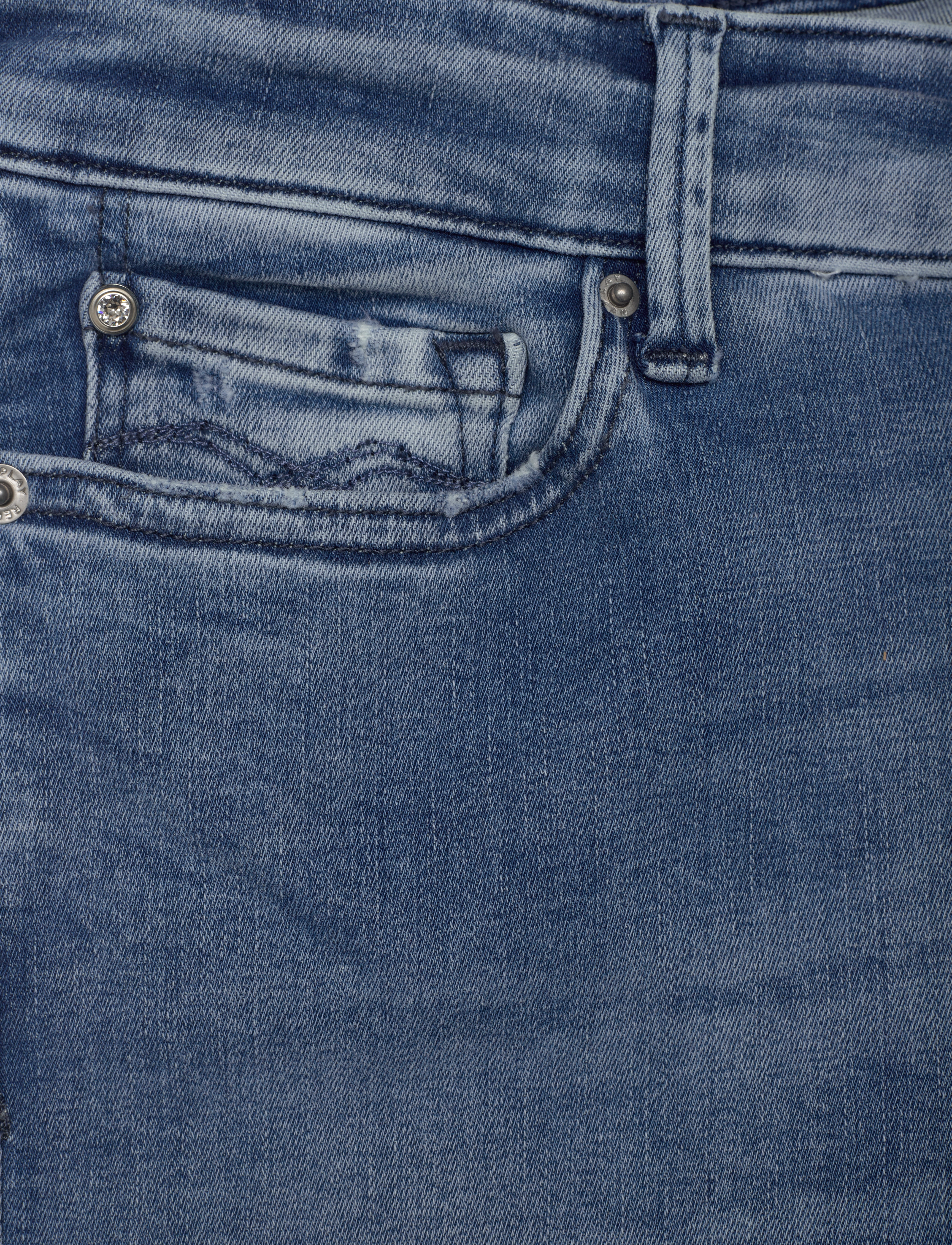 Replay - LUZIEN Trousers SKINNY HIGH WAIST - blue - 2