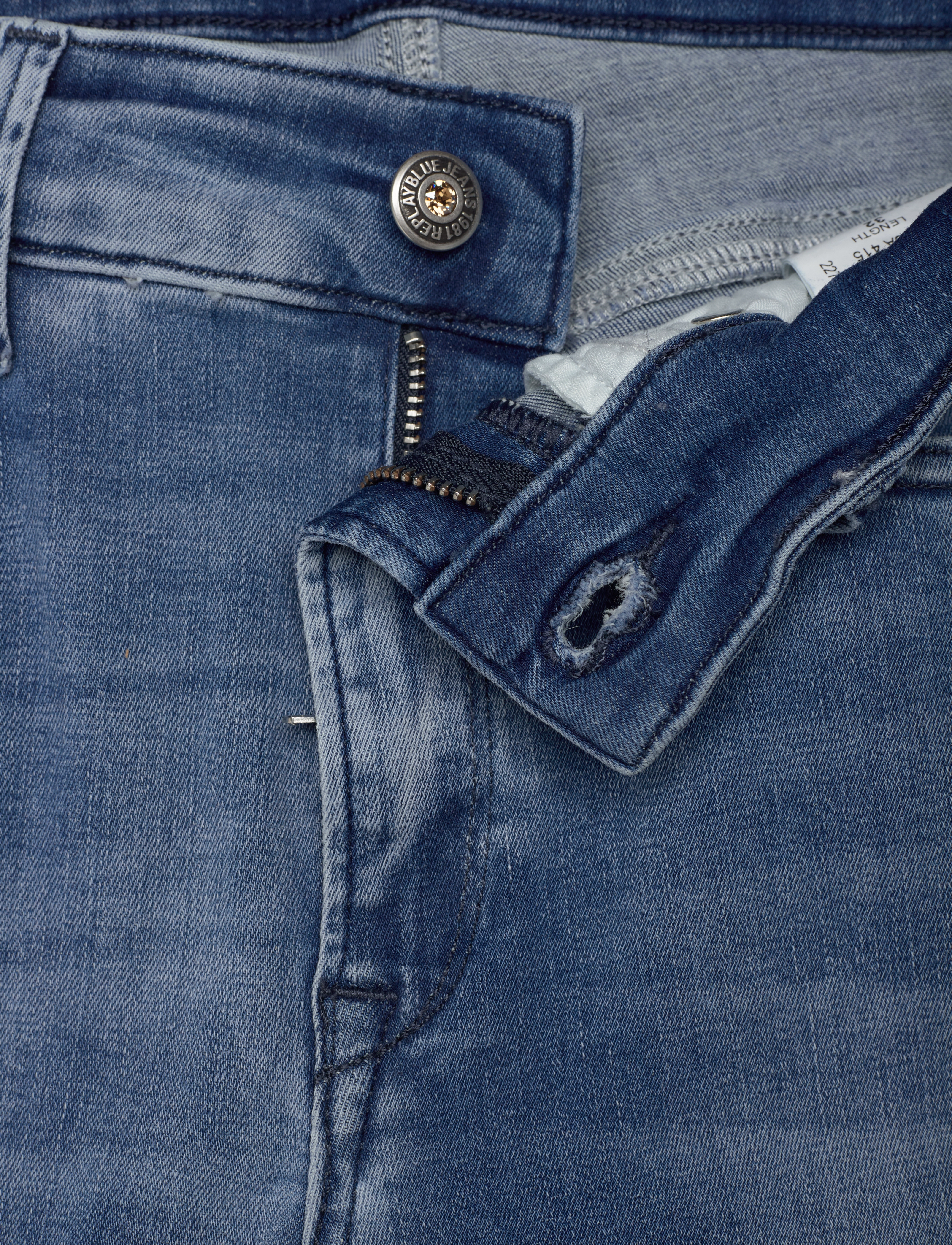 Replay - LUZIEN Trousers SKINNY HIGH WAIST - blue - 3