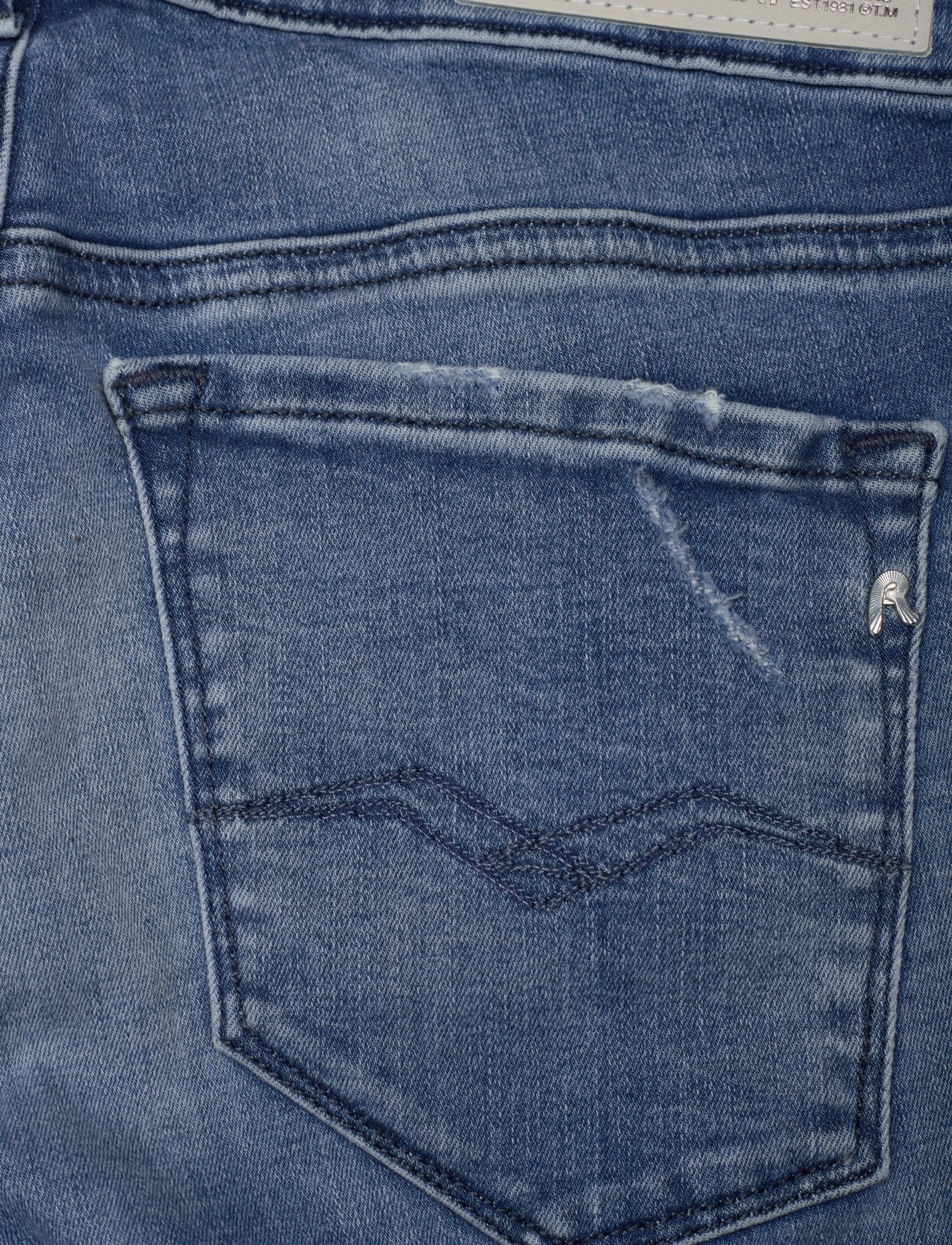 Replay - LUZIEN Trousers SKINNY HIGH WAIST - blue - 4