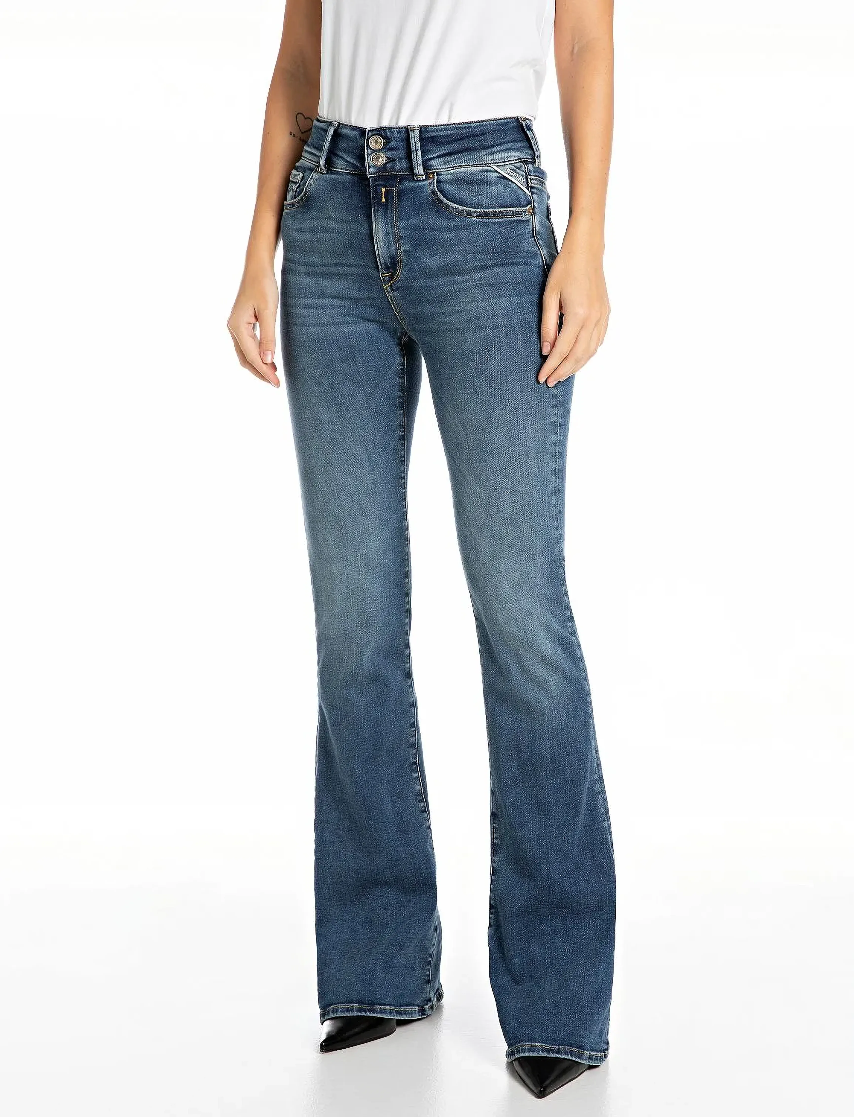 Replay Newluz Flare Trousers Flare, 26 x 32, Blue, Jeans > Flares, Dame