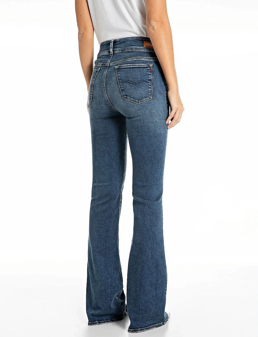 Replay - NEWLUZ FLARE FLARE DENIM Trousers - utsvängda jeans - blue - 3