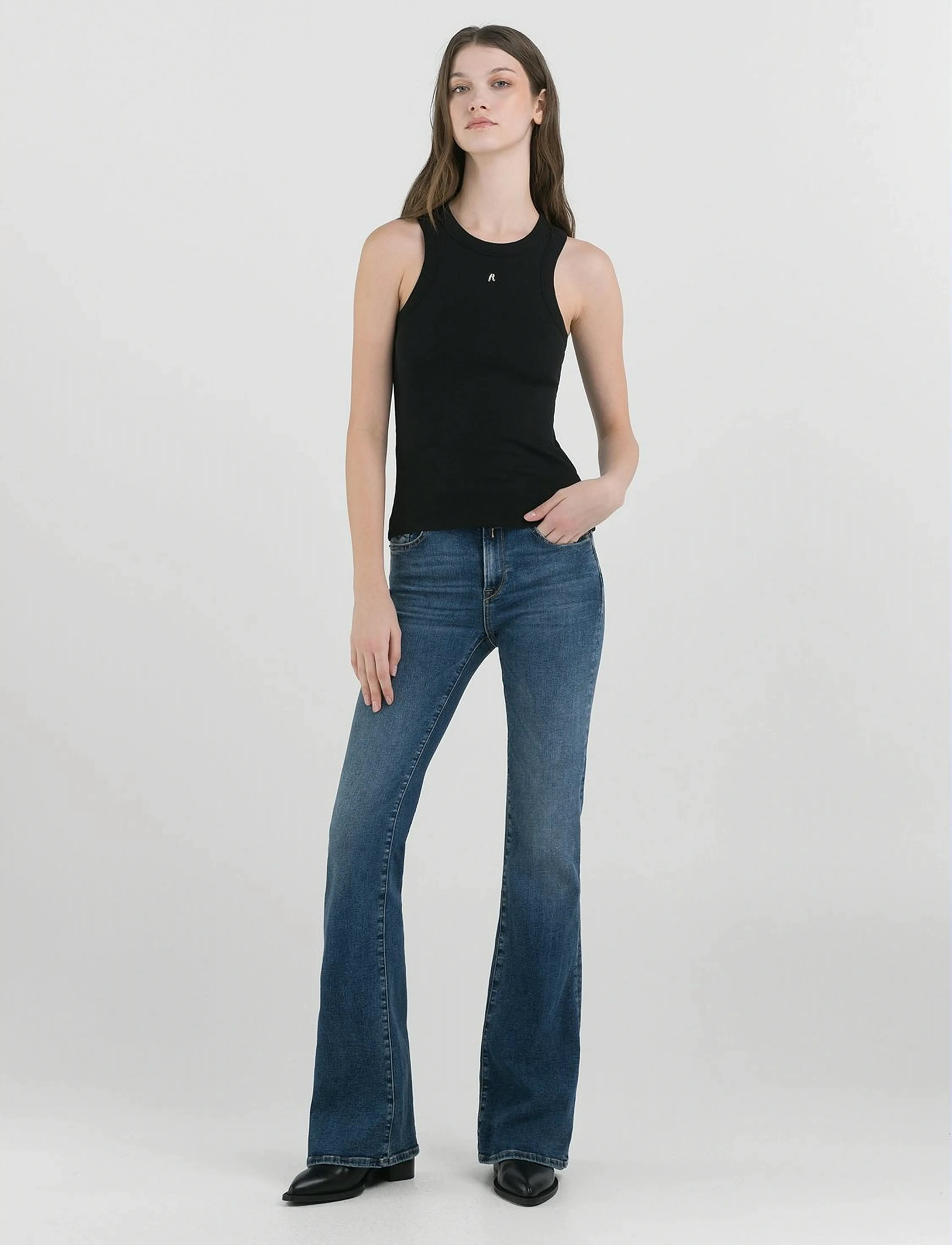 REPLAY Newluz Flare Flare Denim Trousers byxor dam – bild 5
