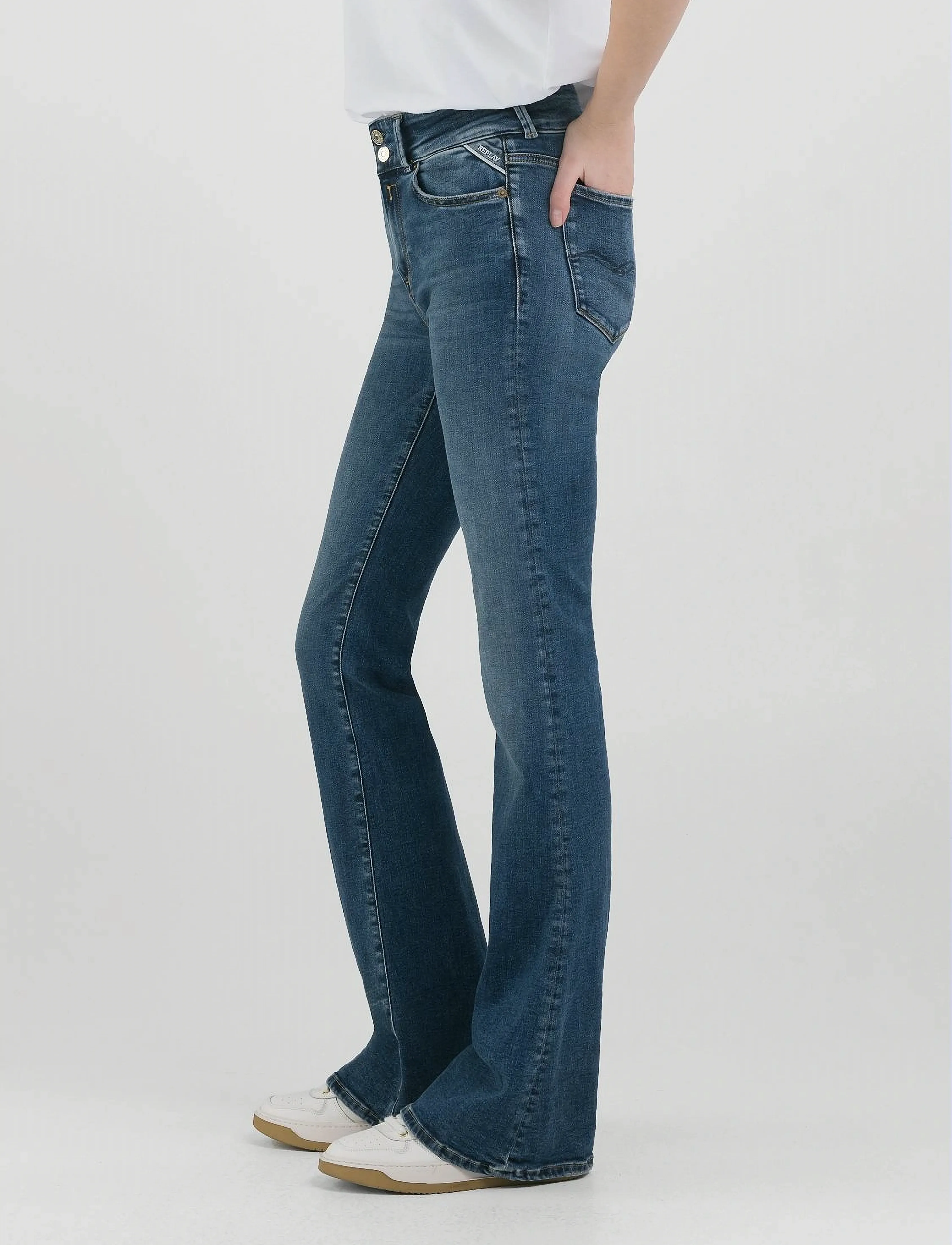REPLAY Newluz Flare Flare Denim Trousers byxor dam – bild 7
