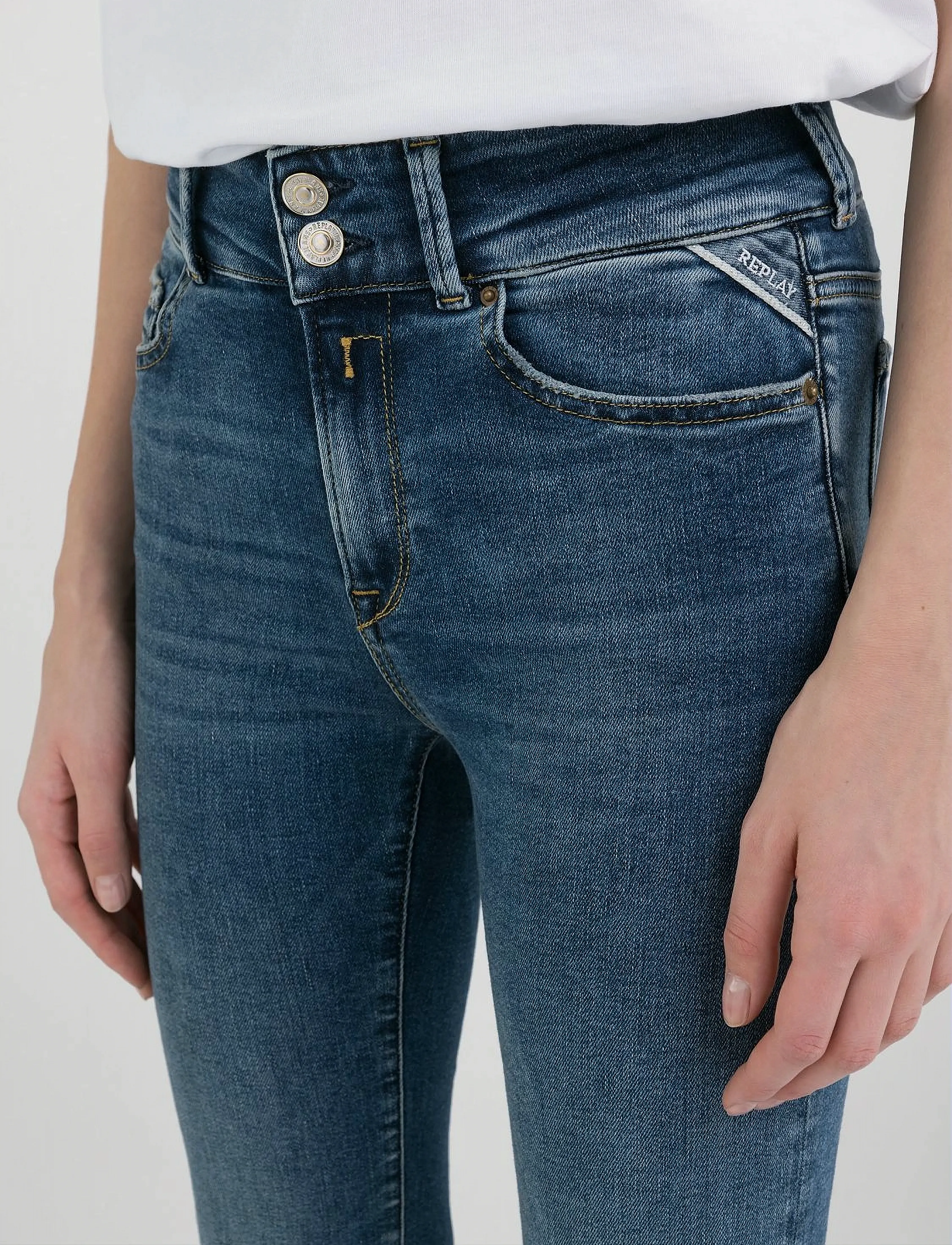 REPLAY Newluz Flare Flare Denim Trousers byxor dam – bild 8