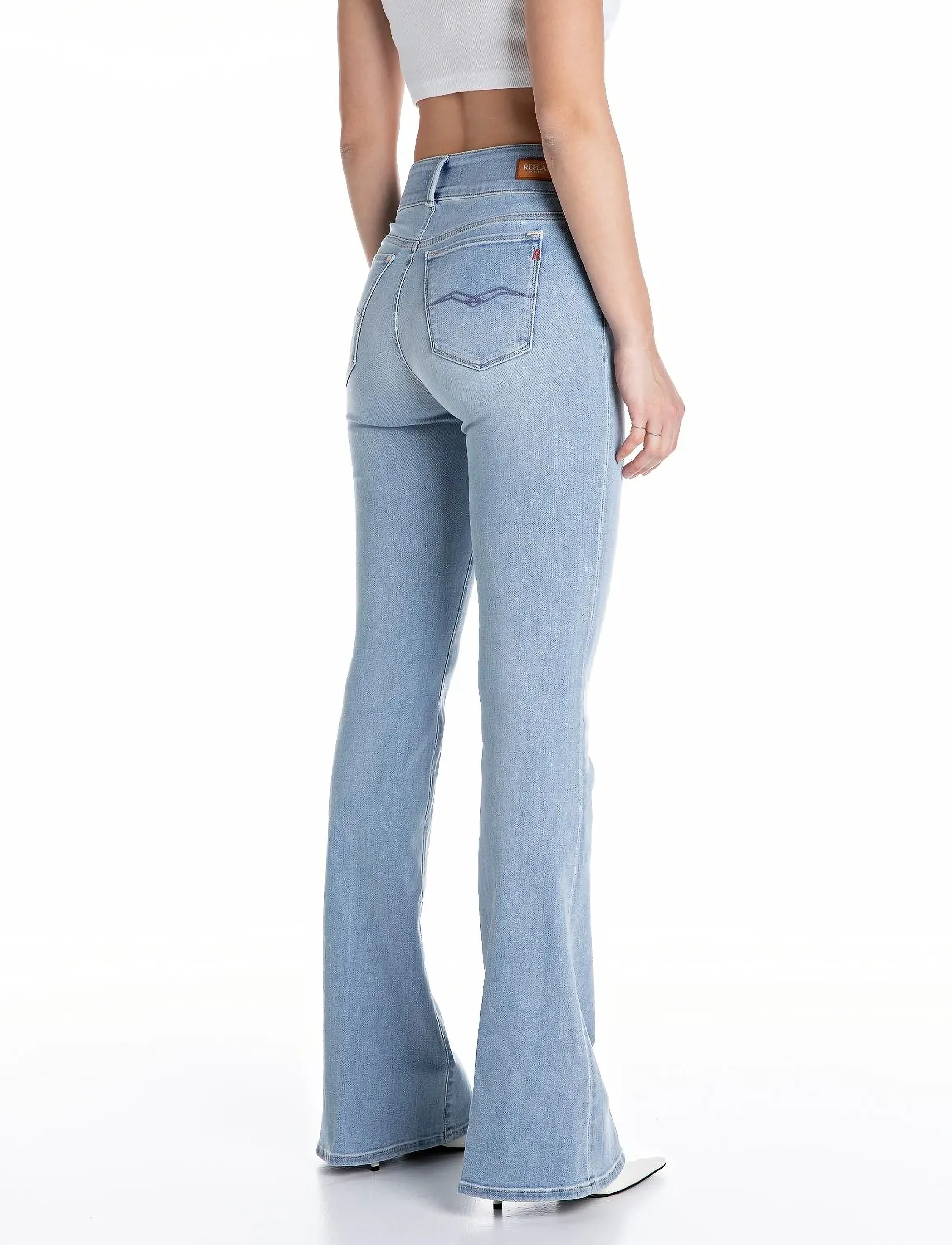 Replay - NEWLUZ FLARE Trousers FLARE - flared jeans - blue - 3